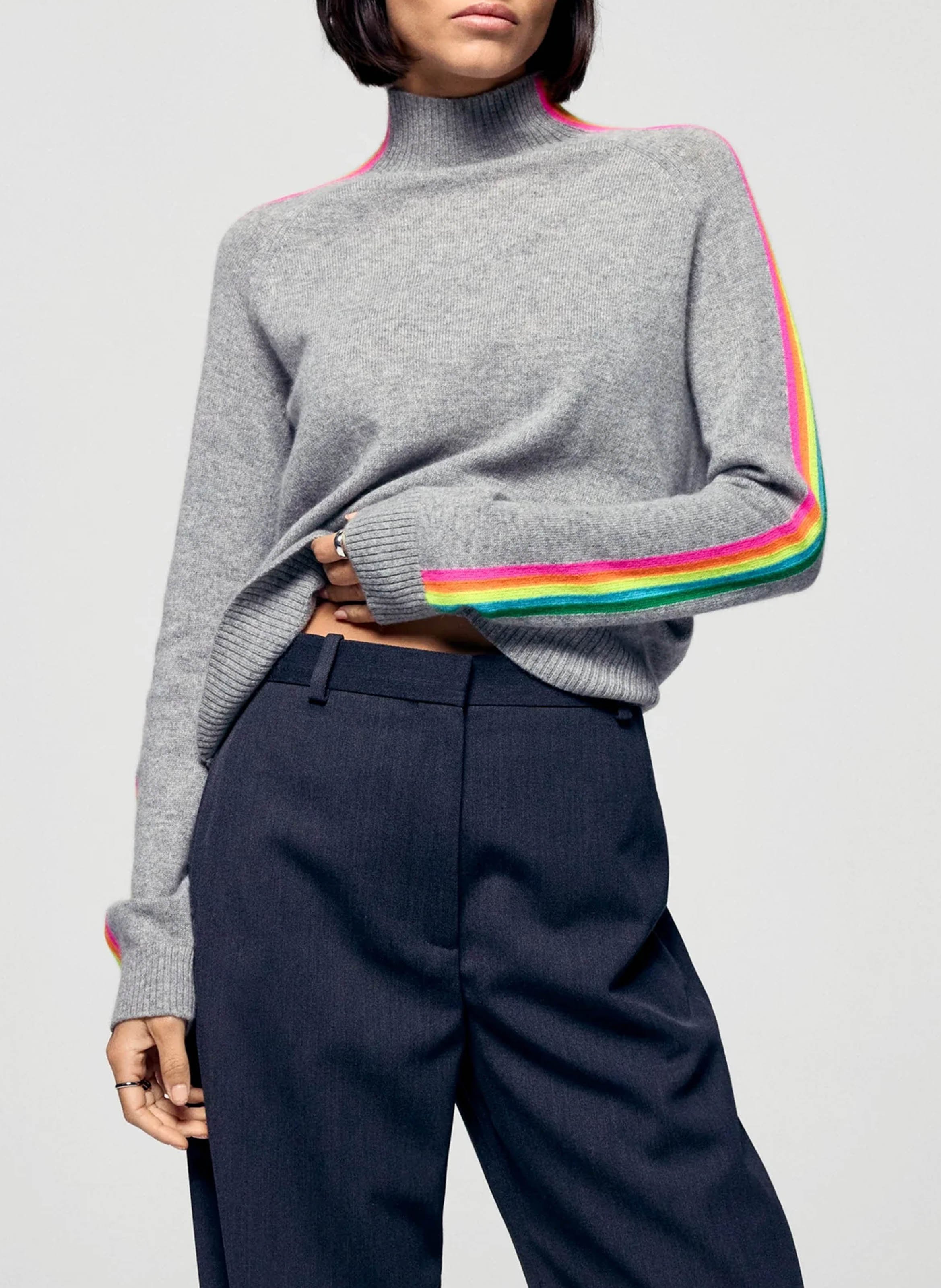 Oversized turtleneck cashmere sweater FROM FUTURE Grey