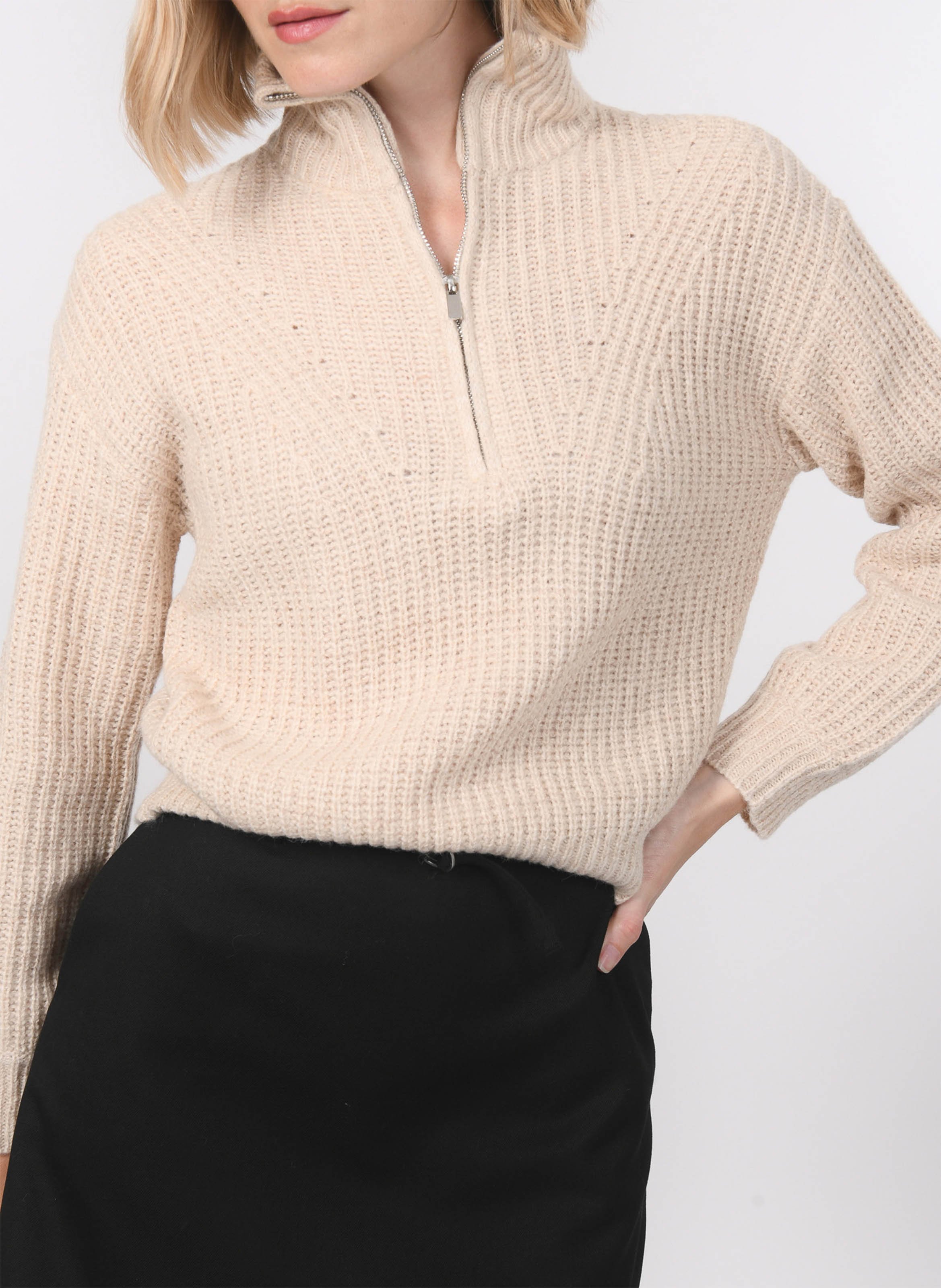 Pull col camionneur  KOOKAI Beige