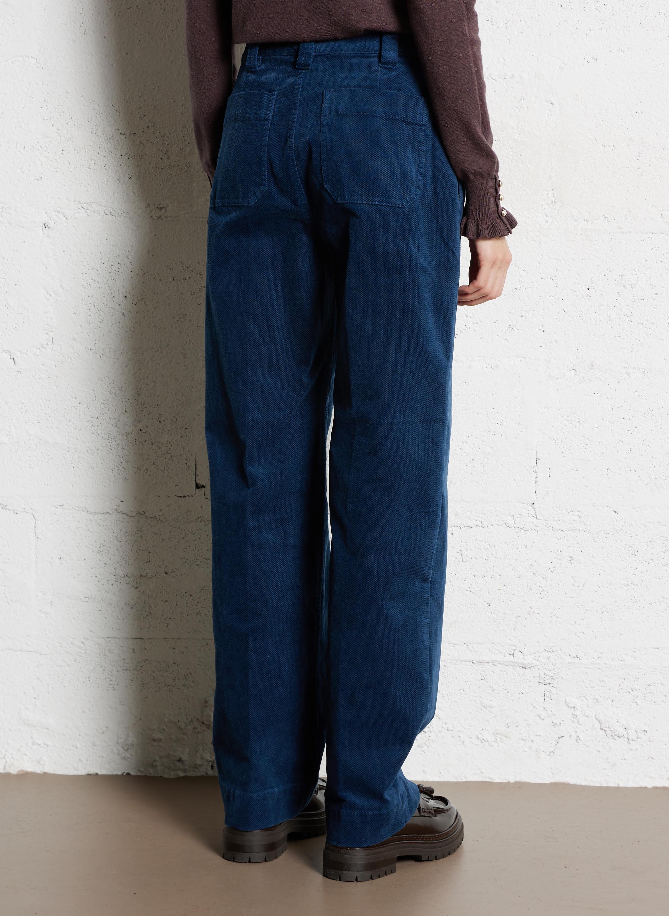 Cotton-blend chinos BENSIMON Blue