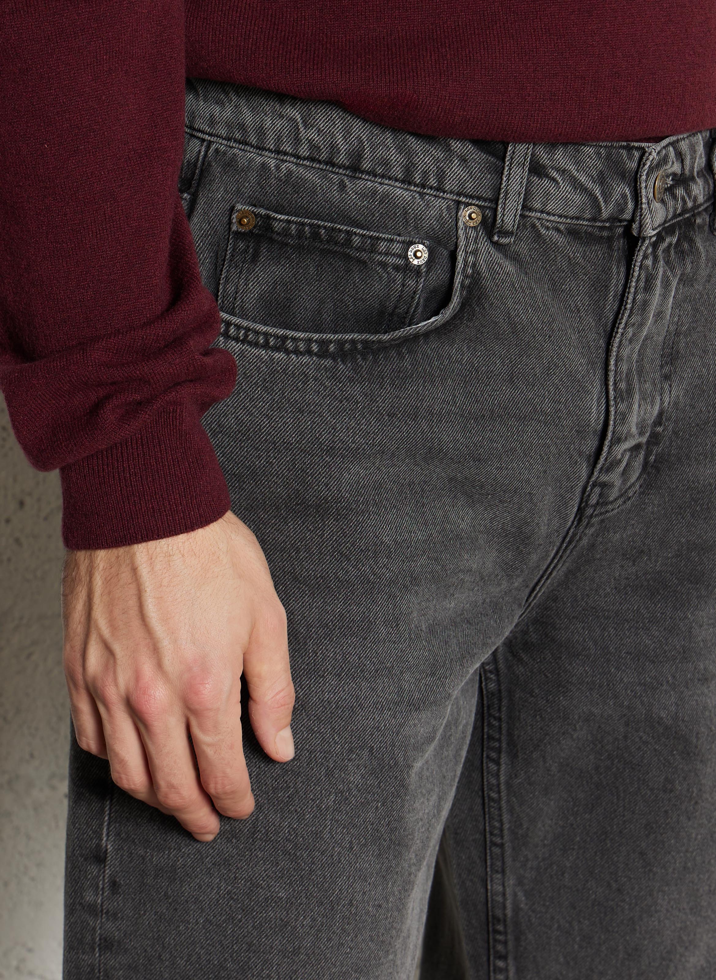 Cotton straight jeans LES DEUX Grey