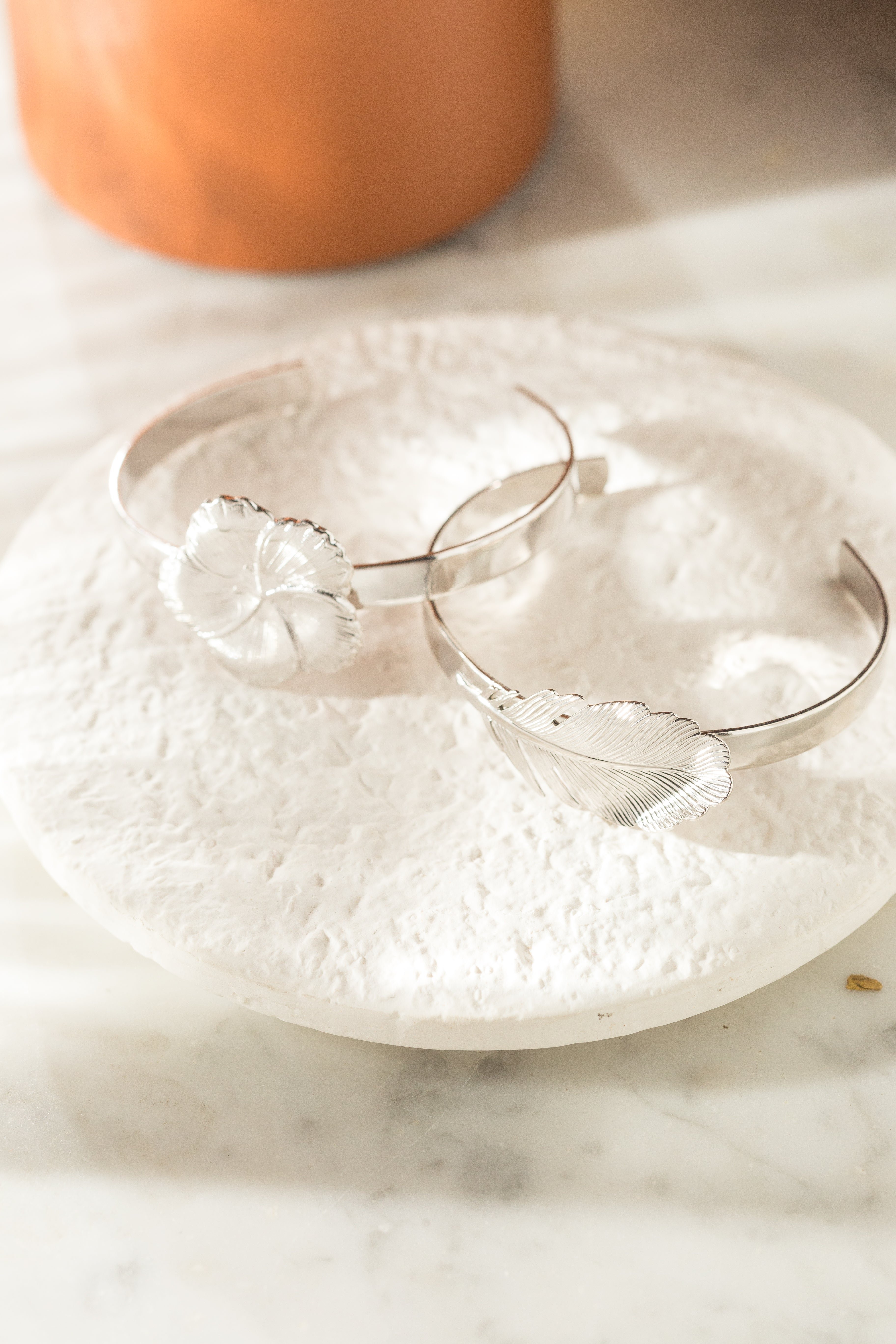 Silver-plated flower bangle MONSIEUR SIMONE Silver