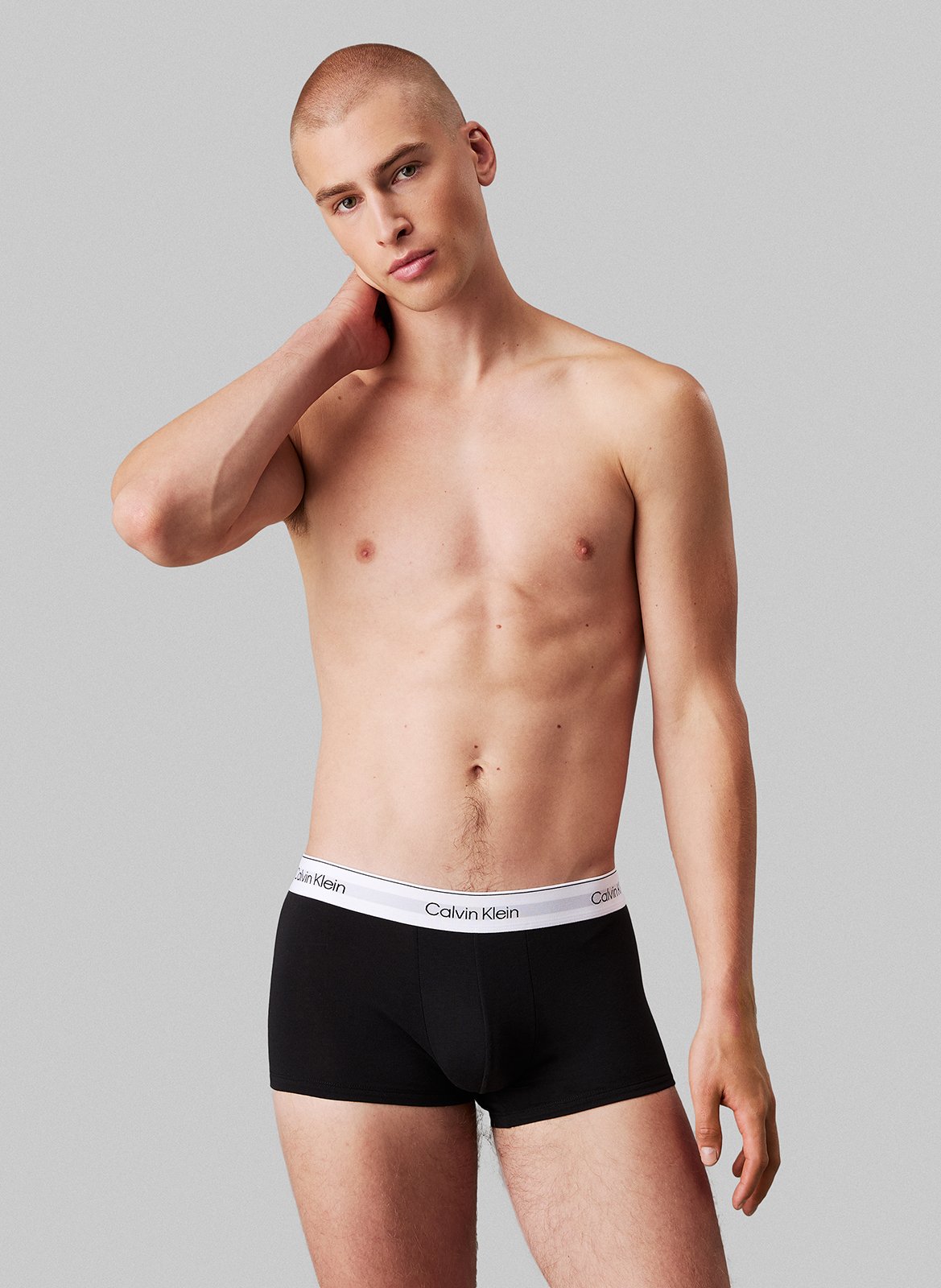 Set van 5 effen boxershorts van gemengd katoen CALVIN KLEIN UNDERWEAR Veelkleurig