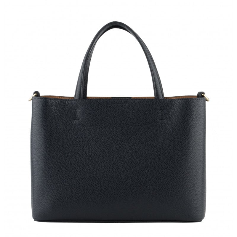 Handbag - cowhide leather POURCHET Blue