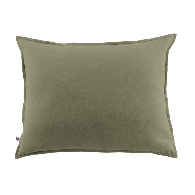 "Candice" cotton flannel pillowcase in all sizes. L'EFFET PAPILLON