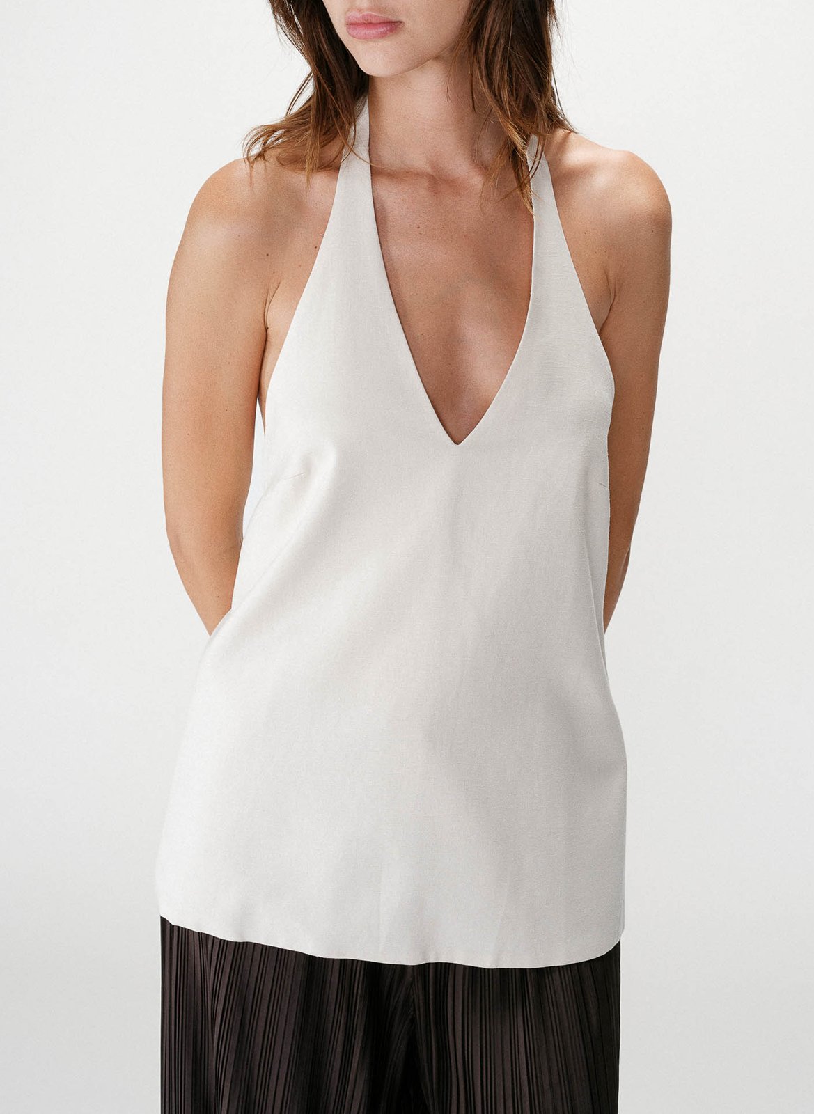 Top met V-hals GRACE ET MILA Beige