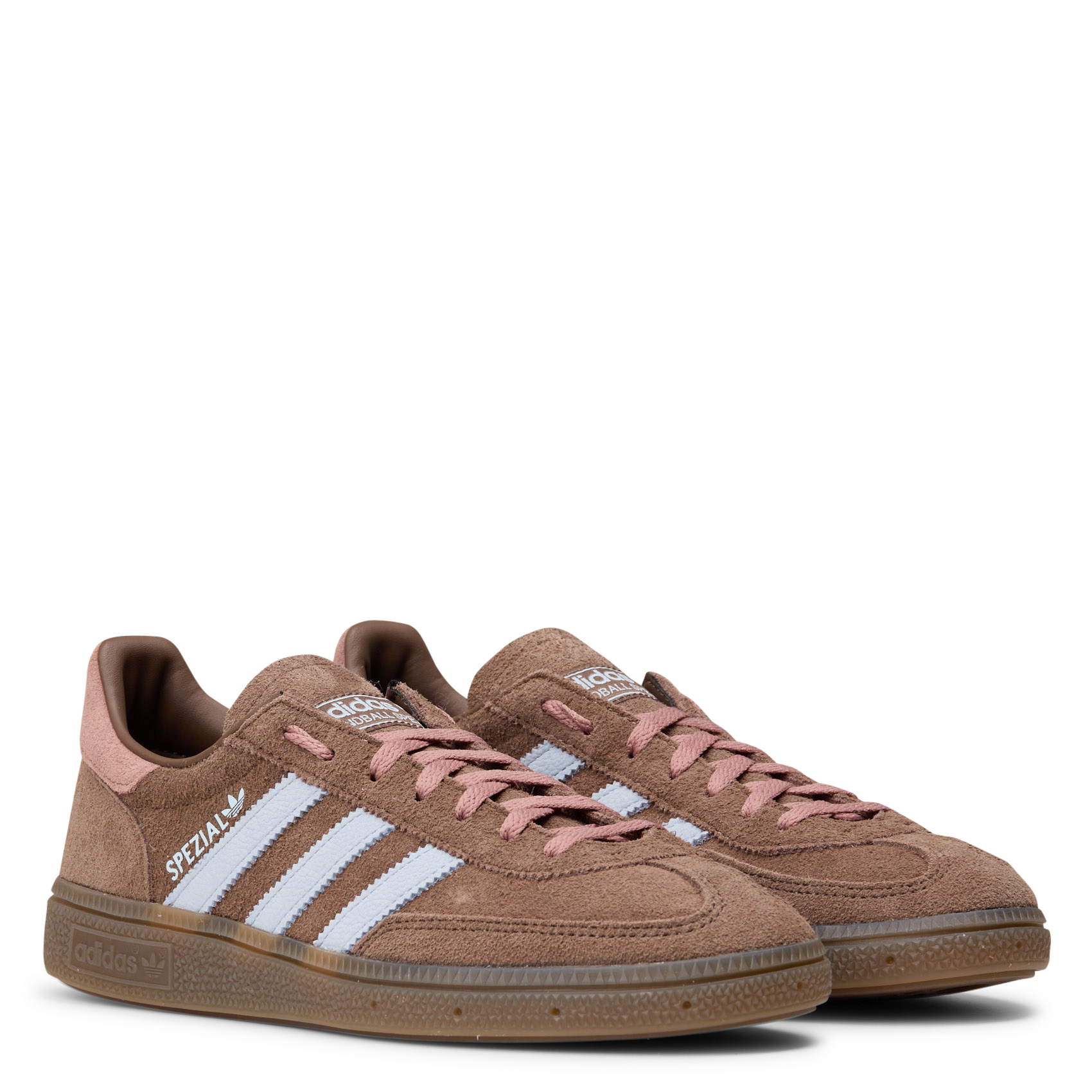 Baskets basses en cuir ADIDAS Marron