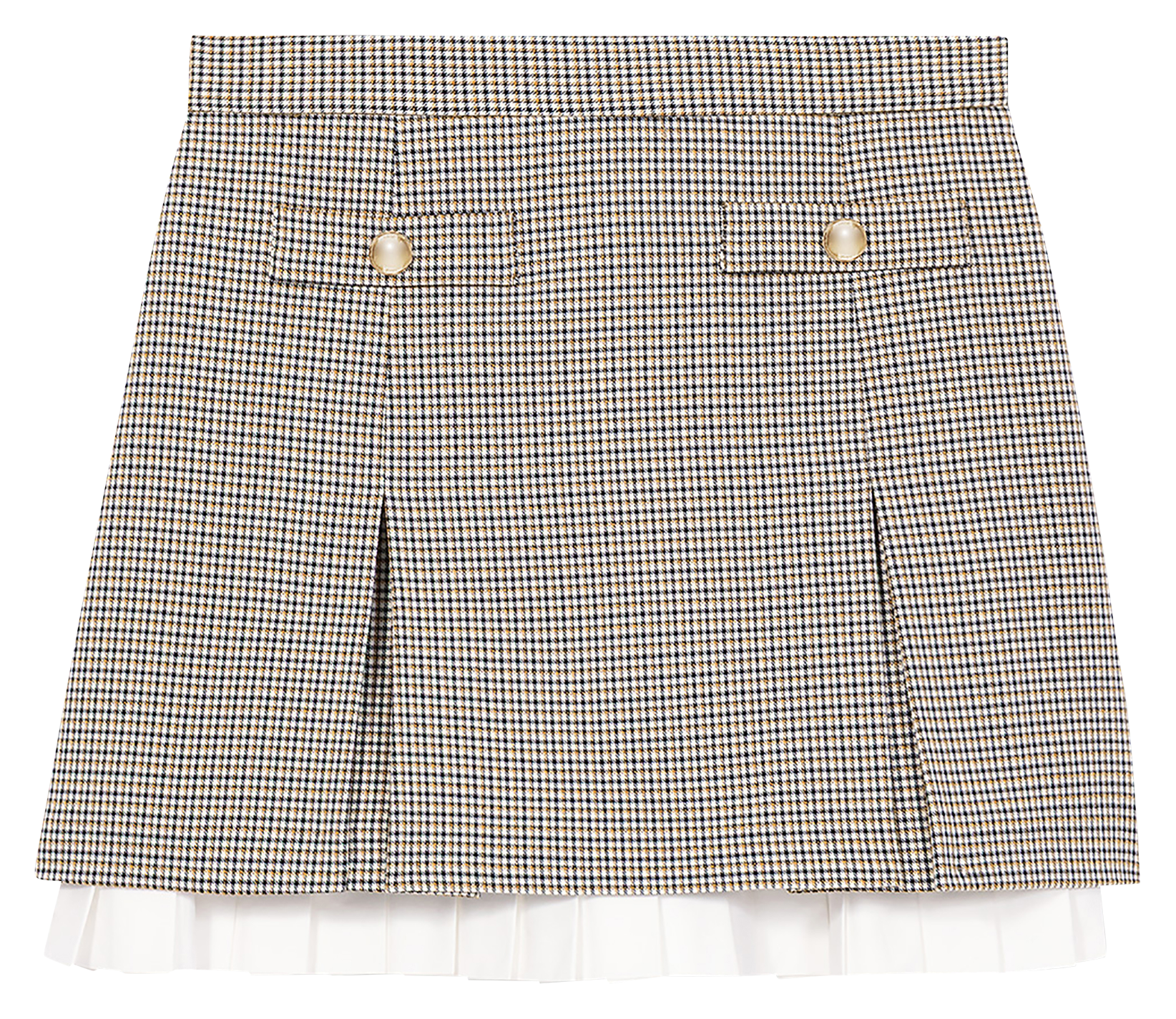 Gerende rok met print  MAJE Bruin