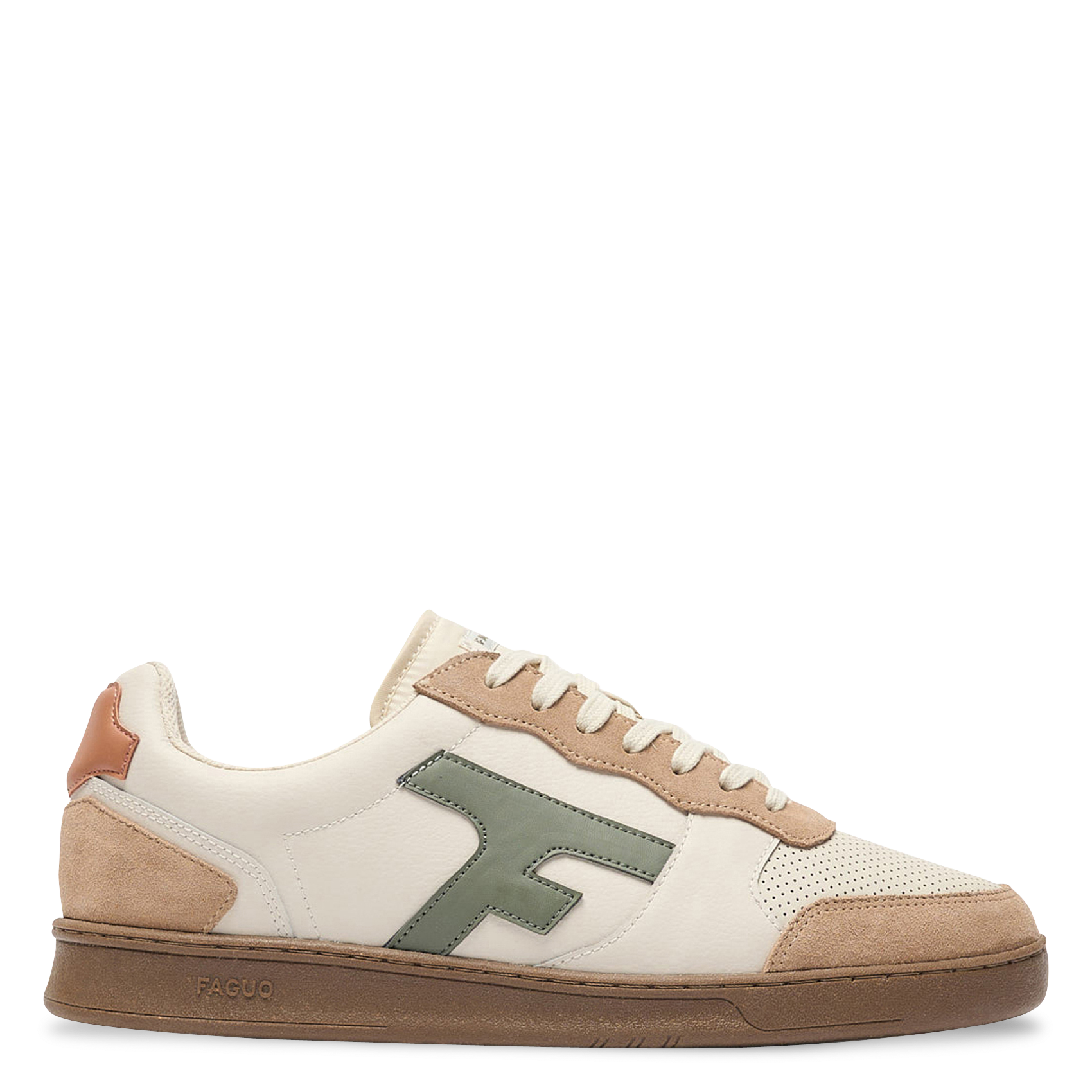 Baskets basses en cuir FAGUO Beige