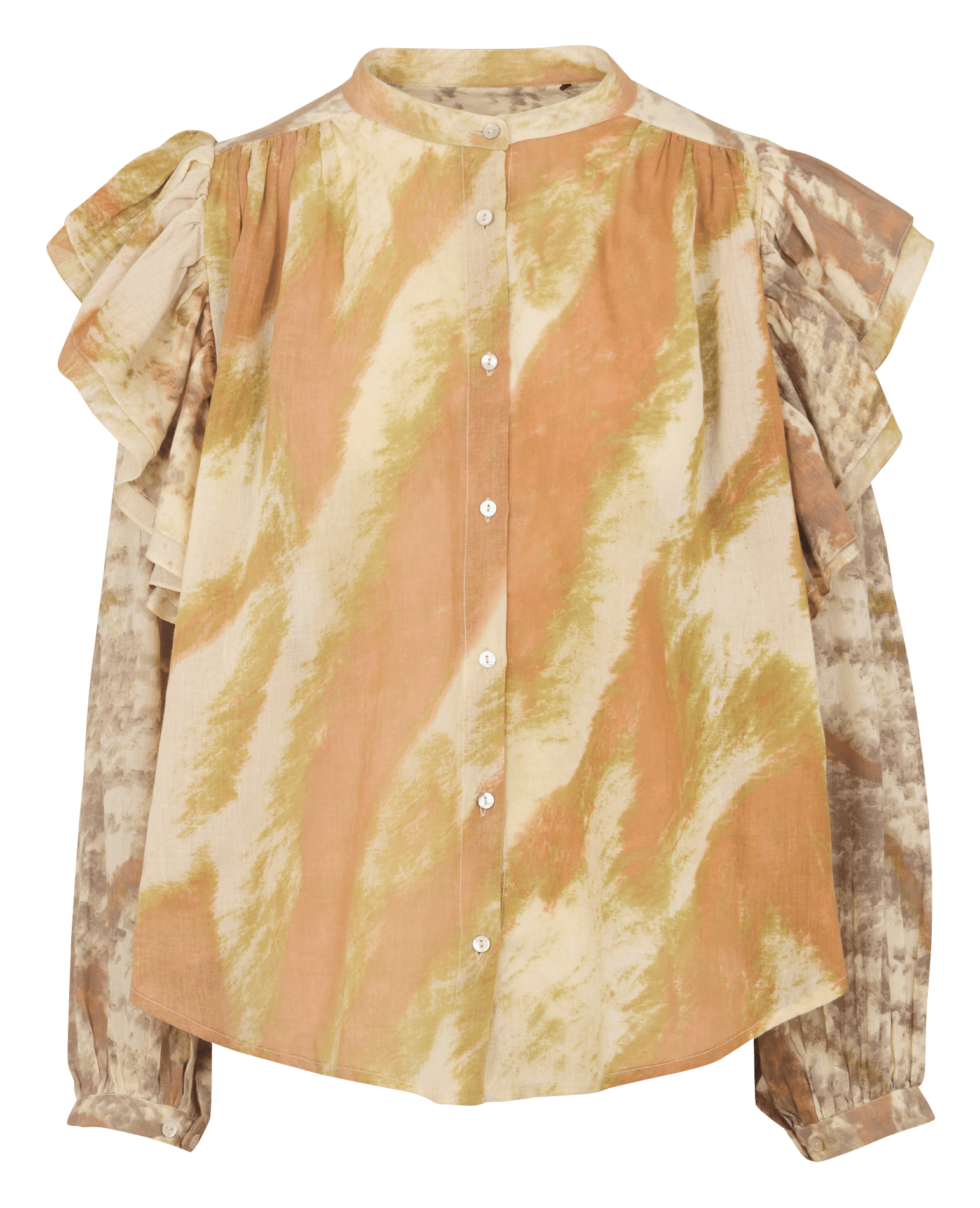 Oversized overhemd van katoen met klassieke kraag MES DEMOISELLES Veelkleurig