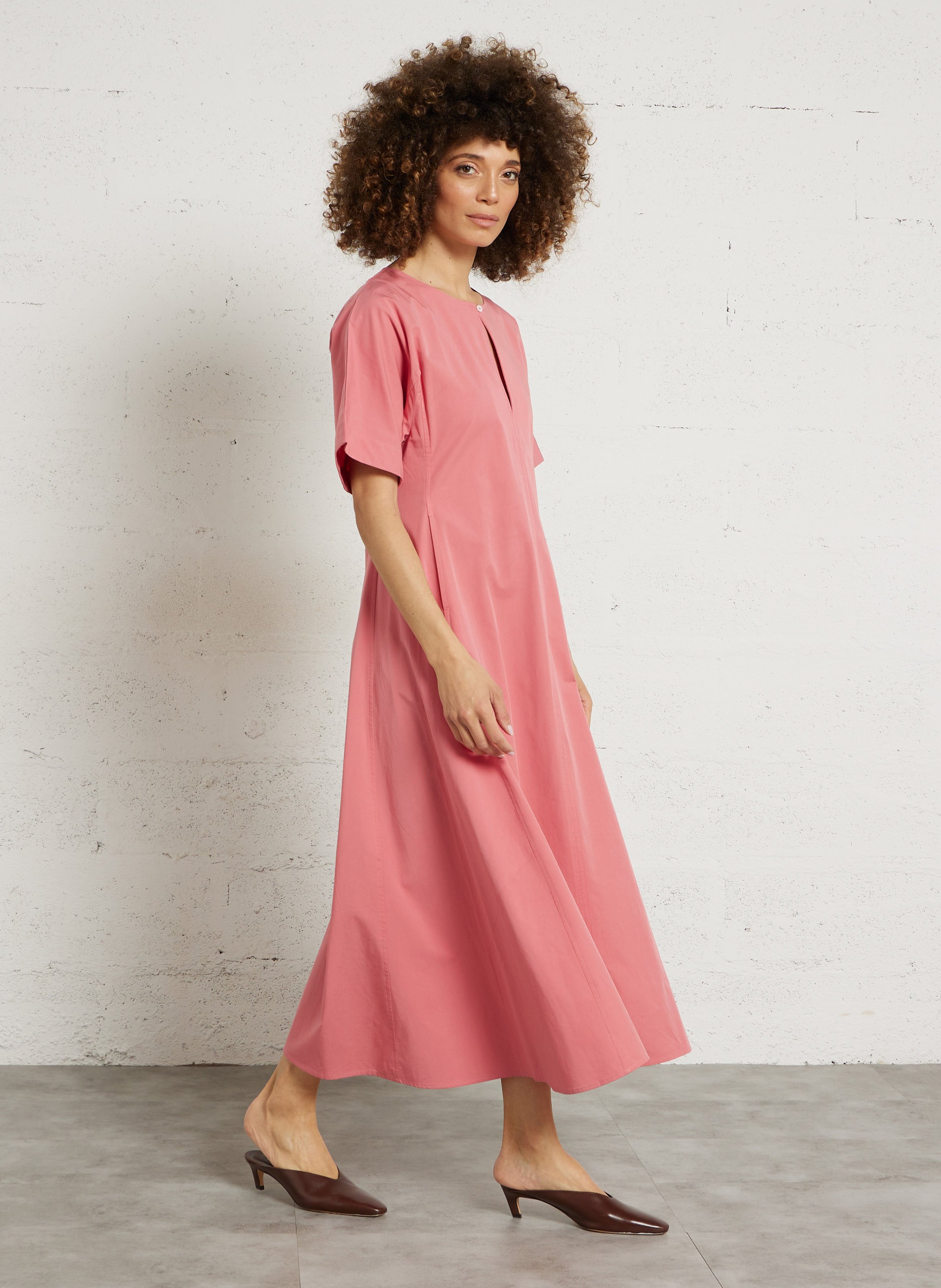 Langes einfarbiges Kleid RUE DE TOKYO Rot