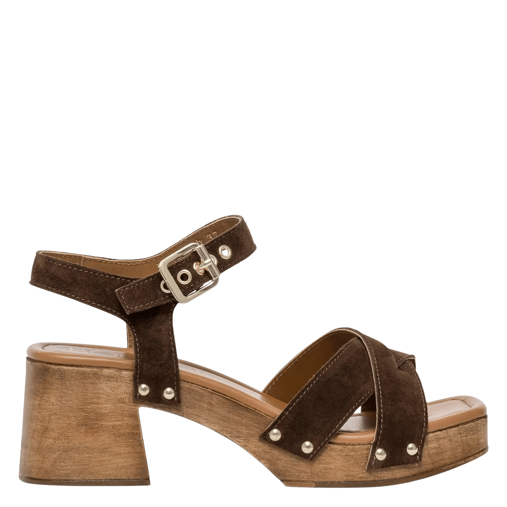 Sandalen aus Veloursleder, mit Absatz BOCAGE Braun