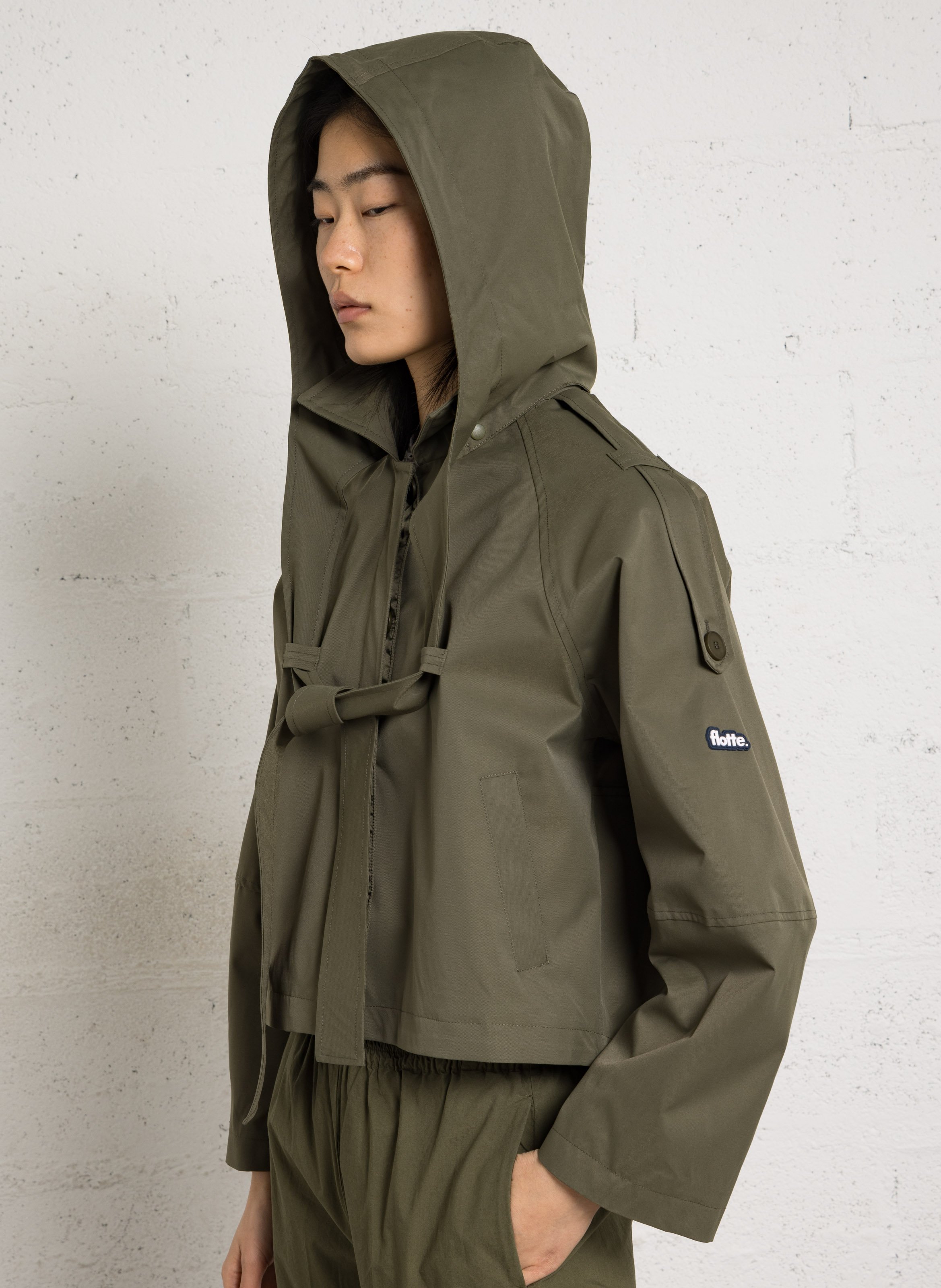 Loose-fit jacket with hood FLOTTE Green