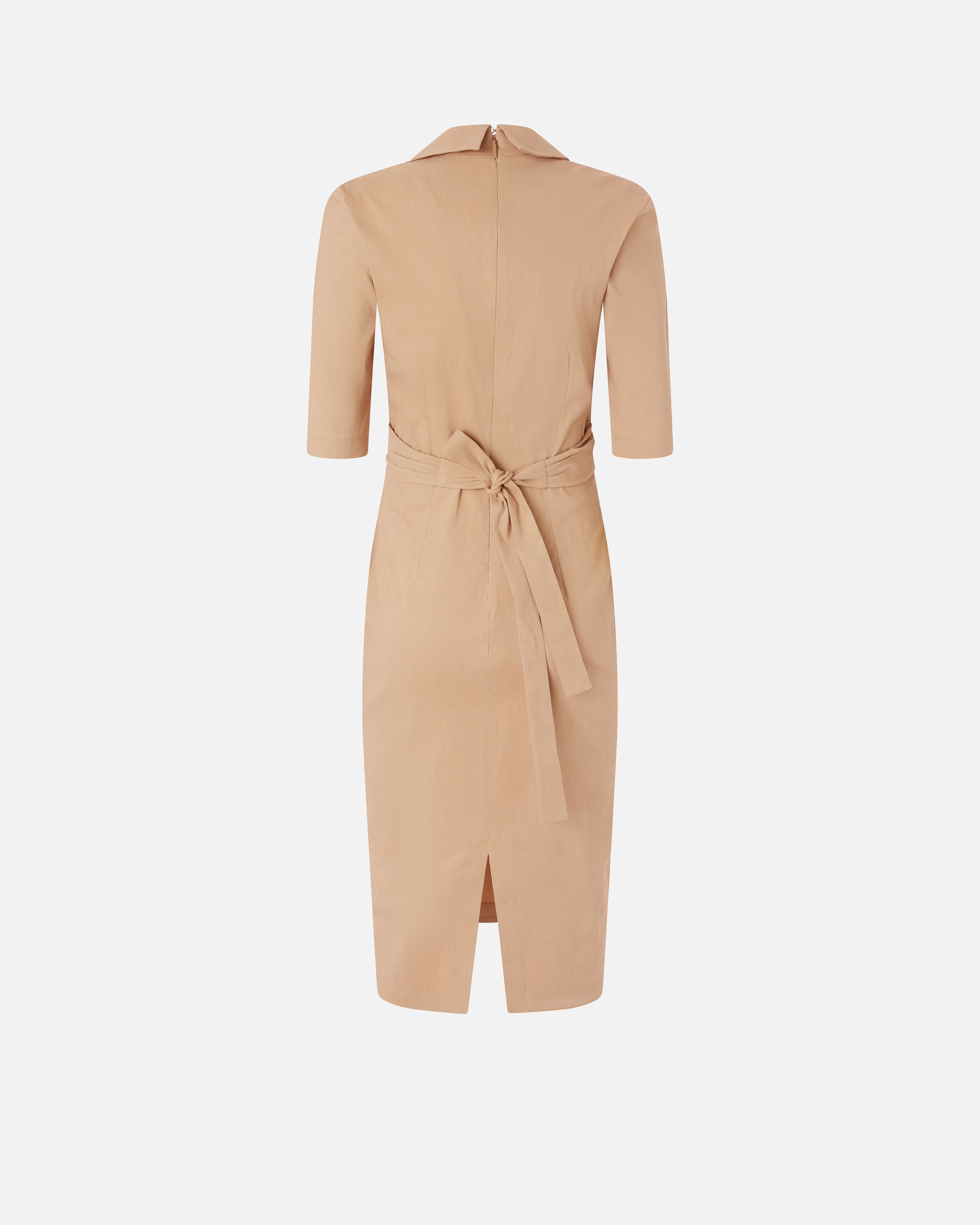 Robe midi ajustée avec nœud PINKO Beige
