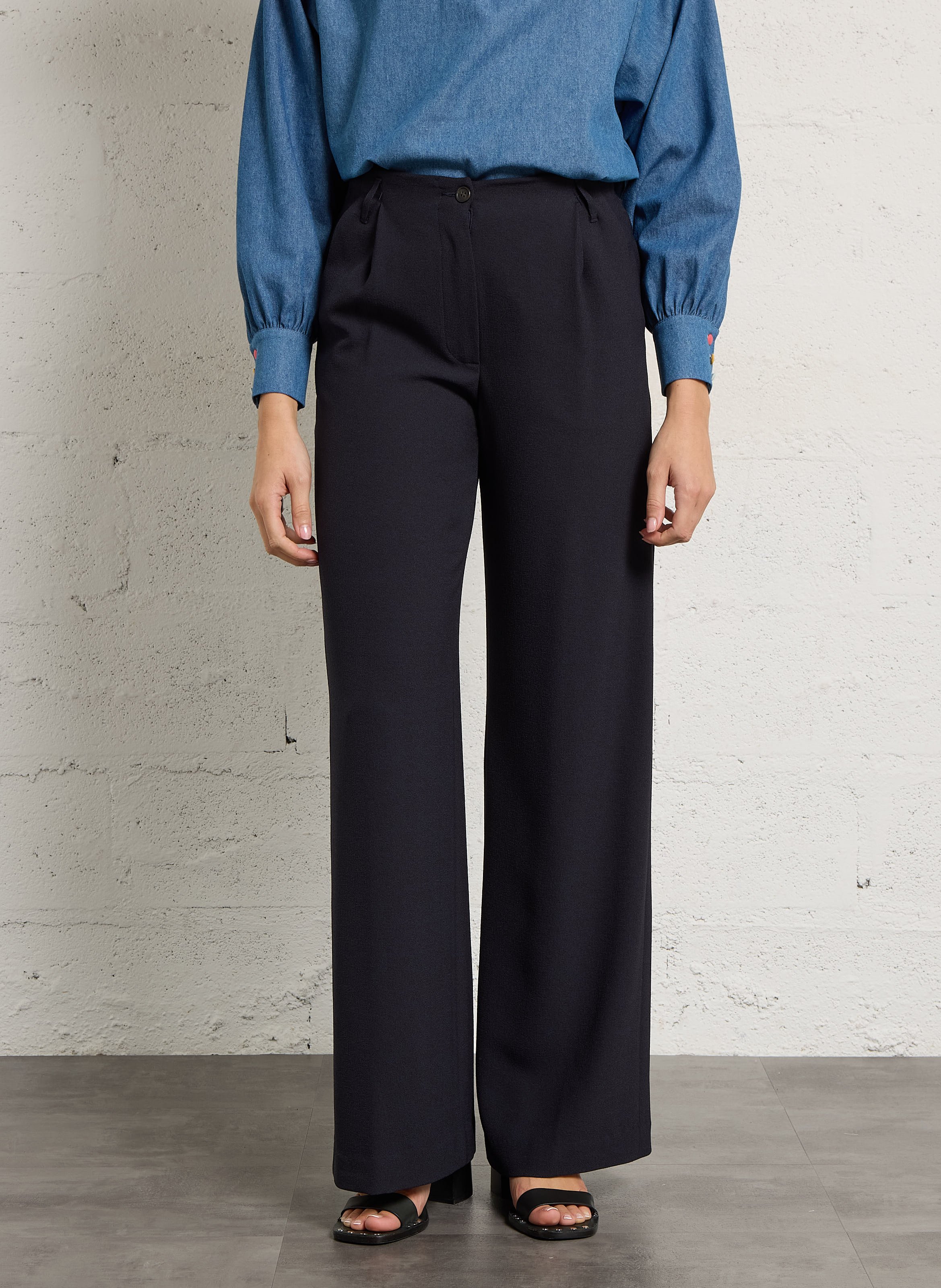 Wide trousers HARTFORD Blue