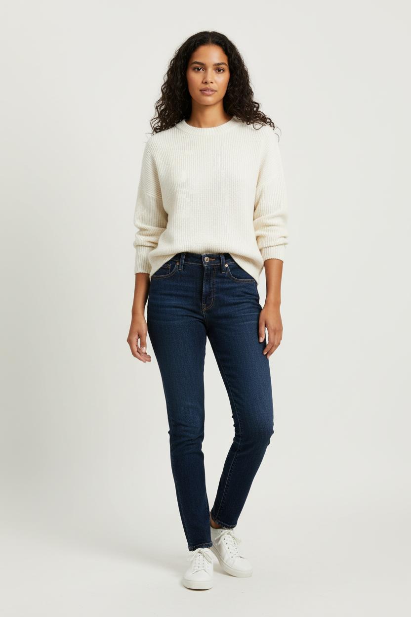 Cropped slim jeans with studs LEVI'S - Seconde main Blue