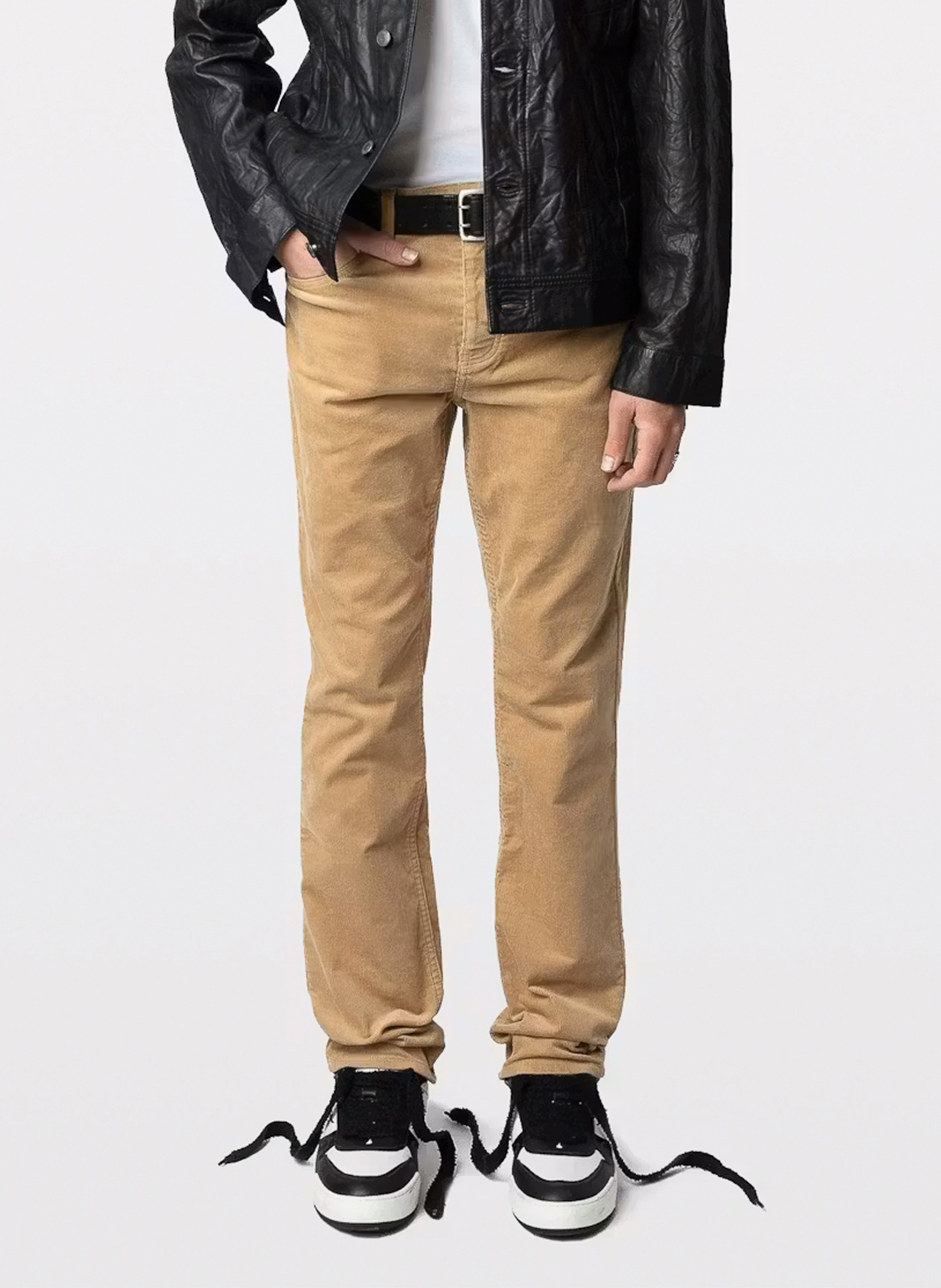 Pantalon ajustée en coton mélangé ZADIG&VOLTAIRE Beige