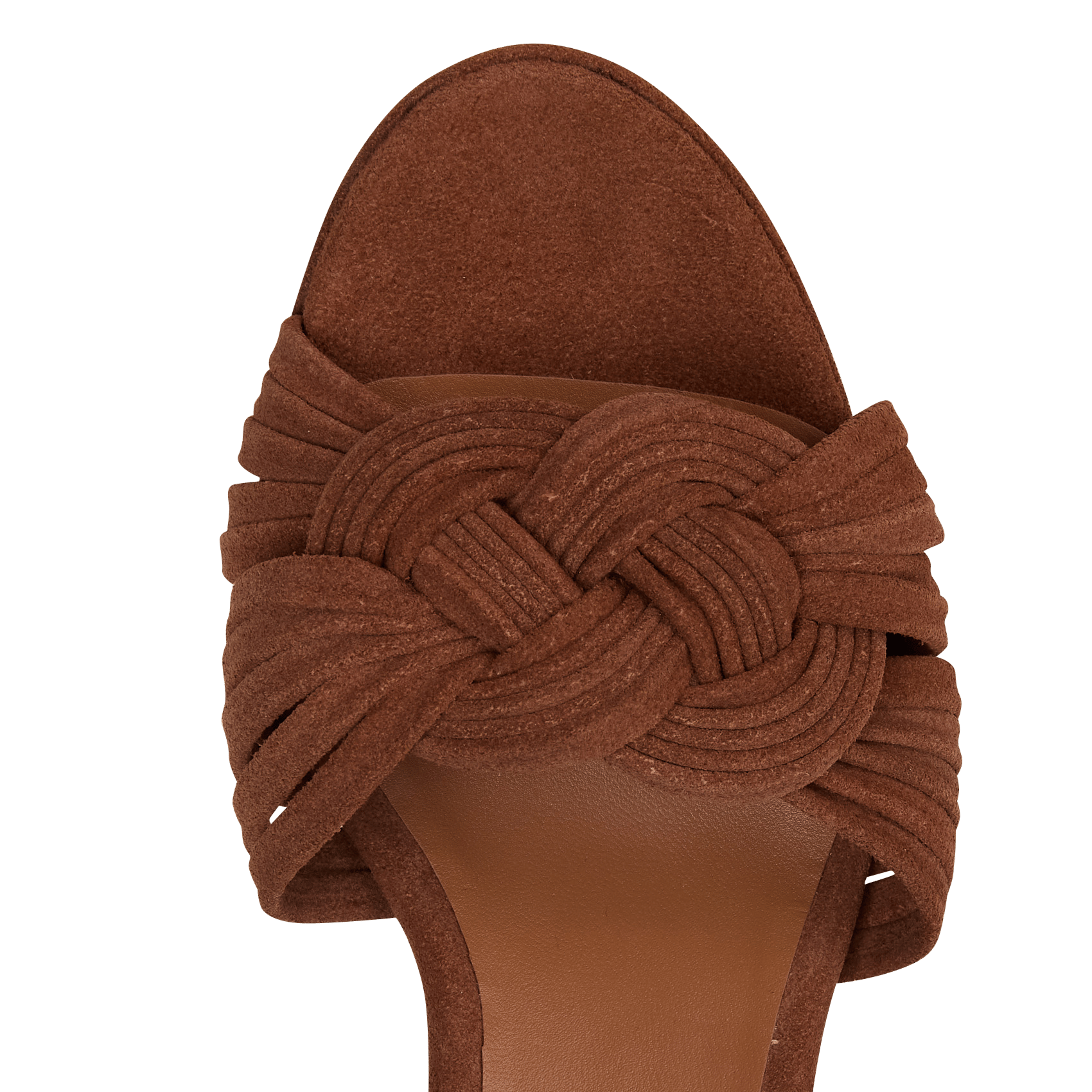 Sandales à talons en cuir velours MAISON 123 Rouge