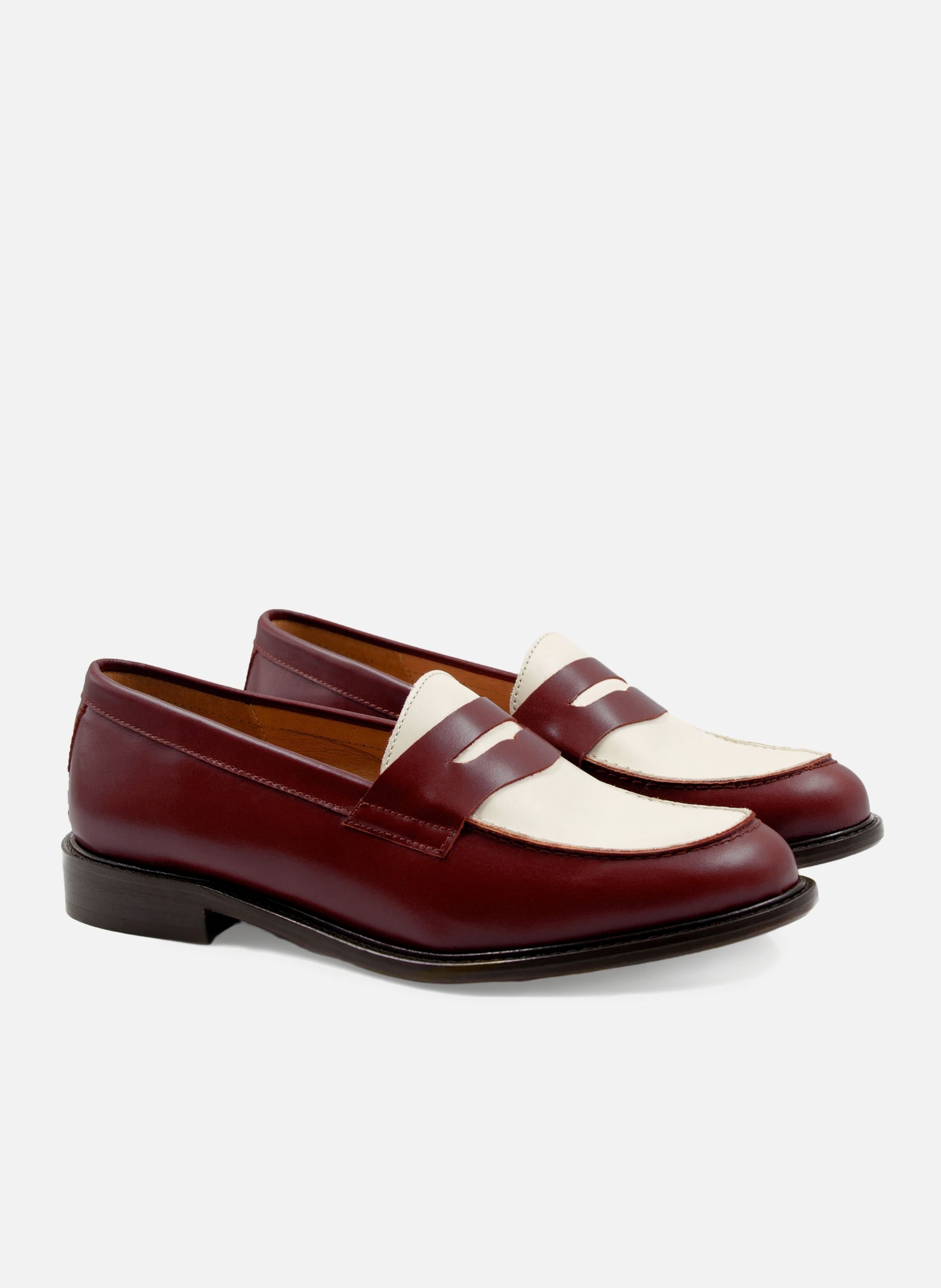 Leather loafers Red