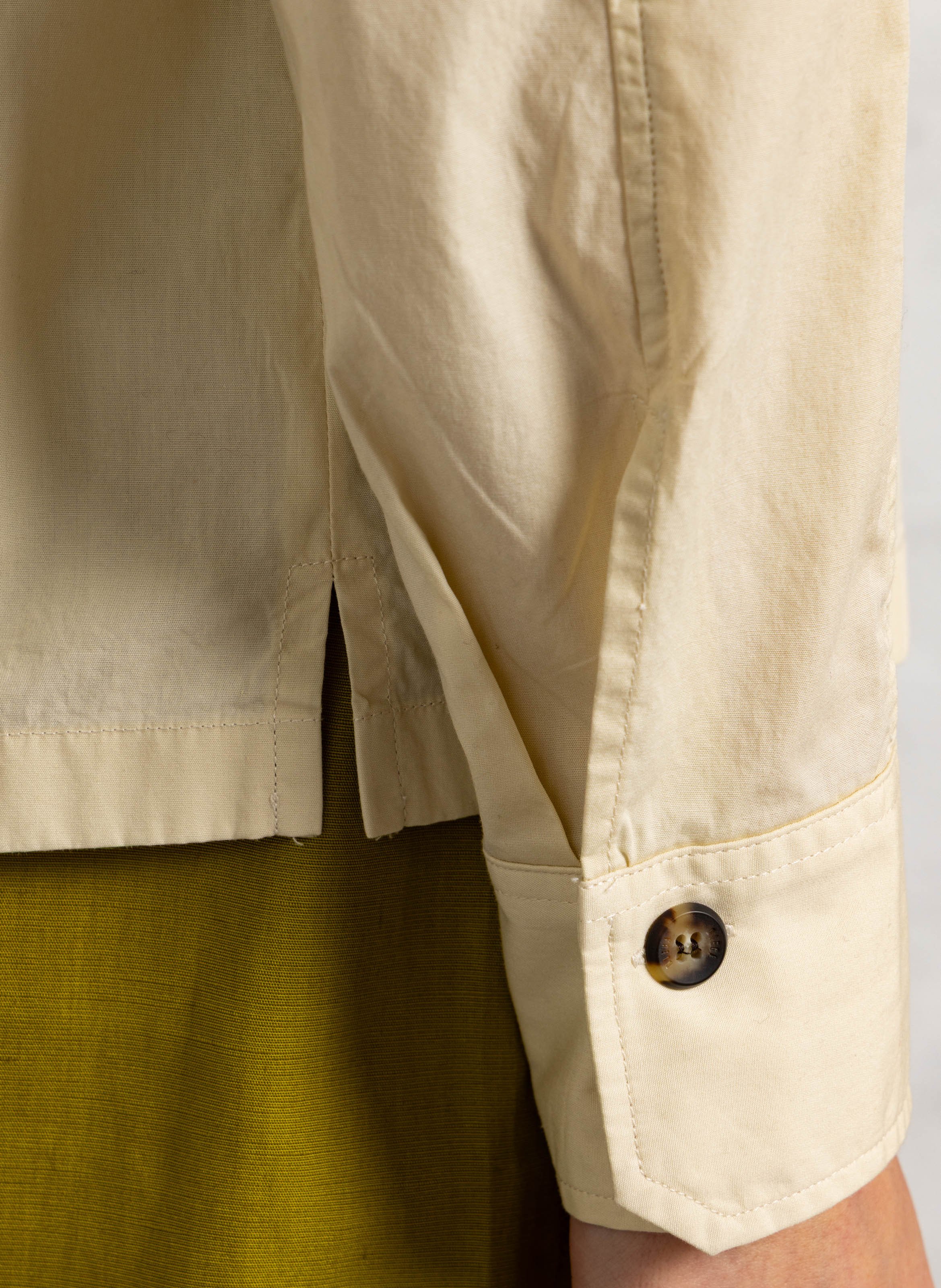 Chemise droite col classique en coton DIEGA Beige