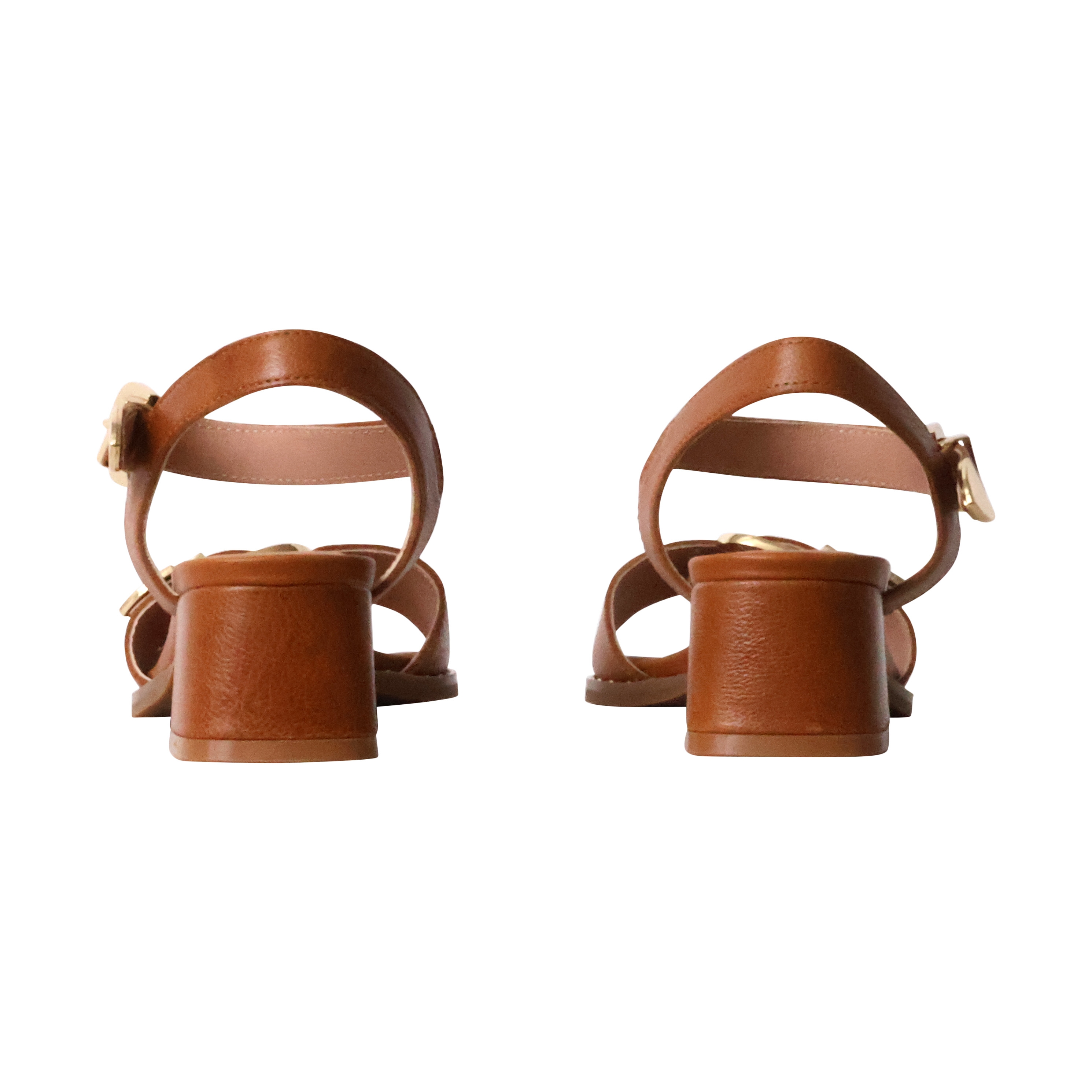 Leather heeled sandals - Keith EMILIE KARSTON Brown