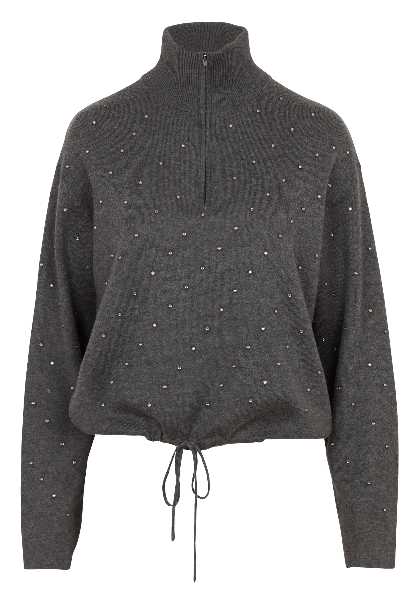 Pull cà strass col zippé  SUNCOO Noir