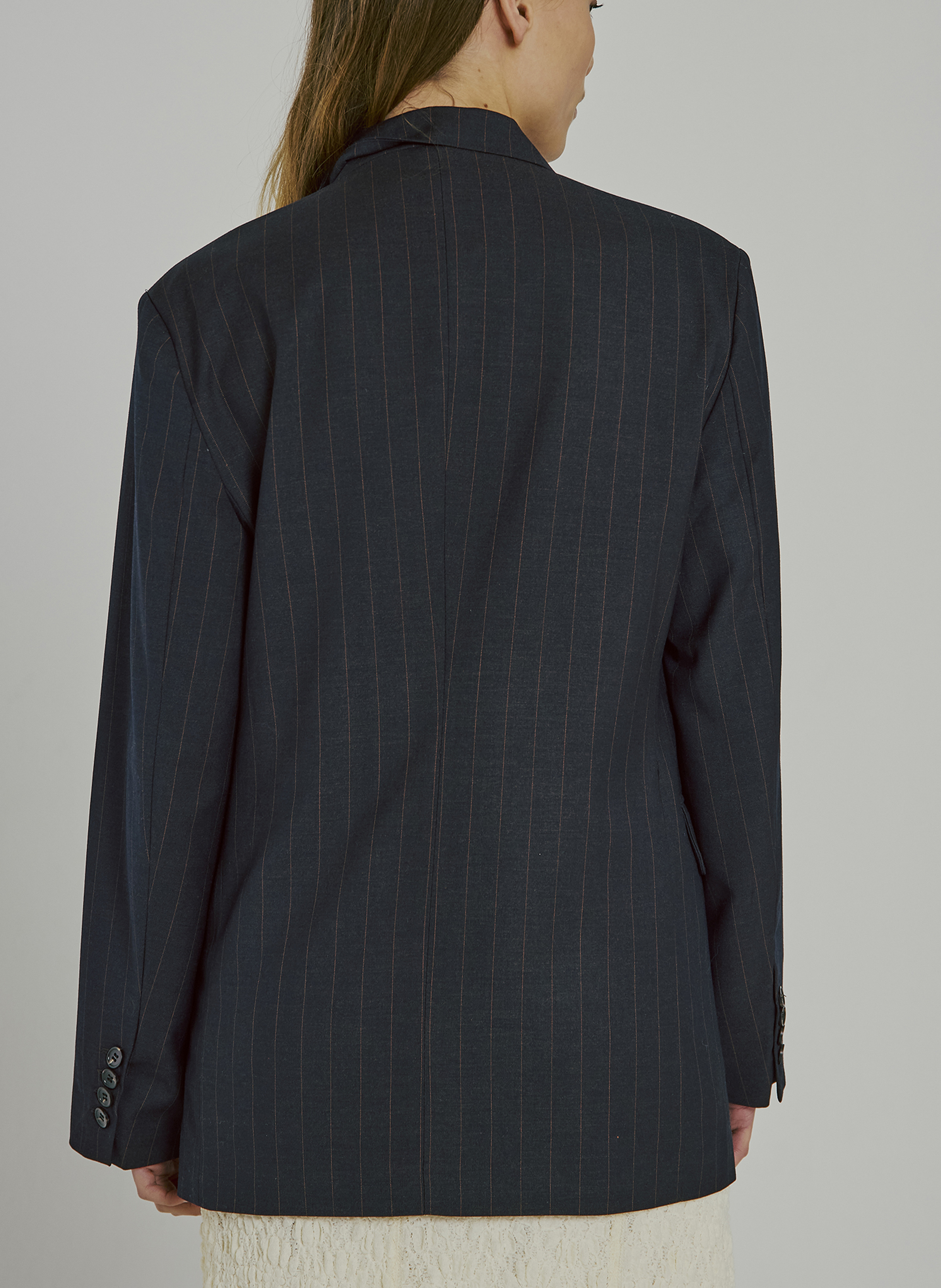Blazer met smalle strepen NORR Bruin