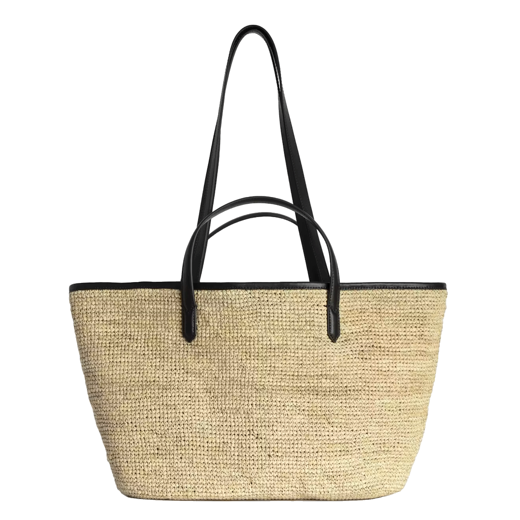 Boodschappenmand van raffia ZADIG&VOLTAIRE Zwart