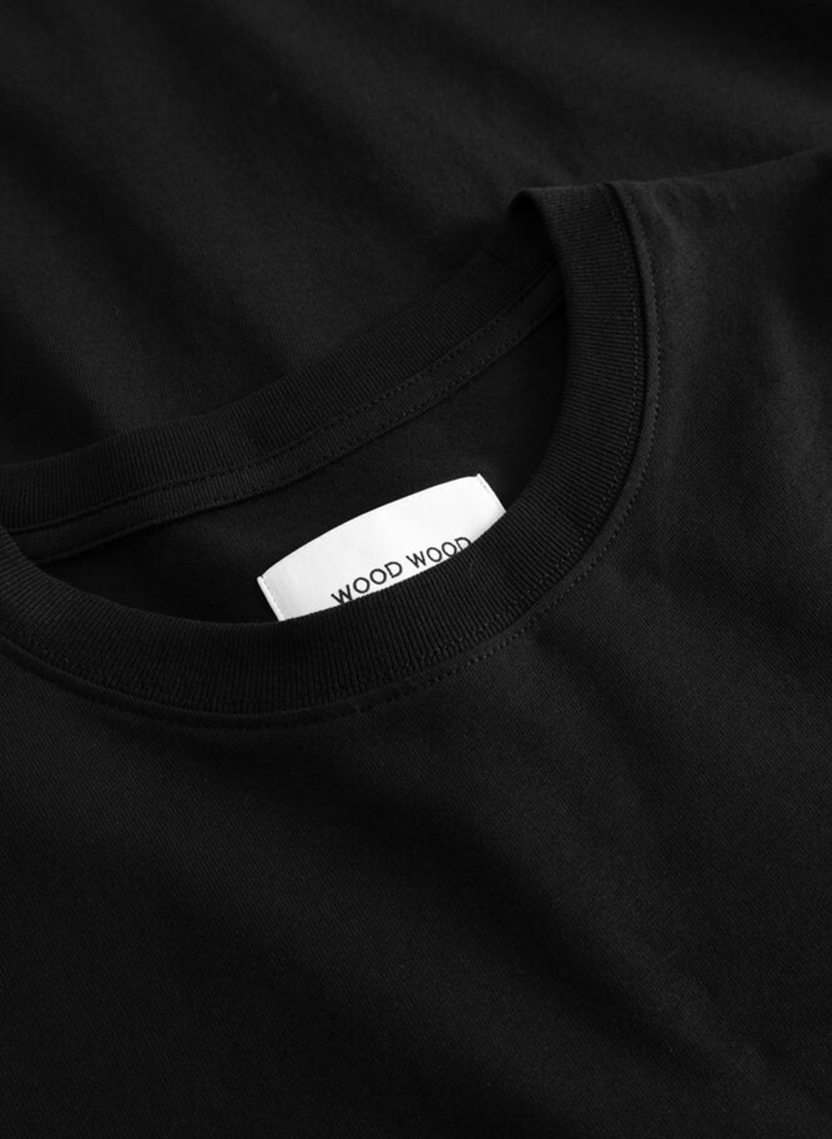 Recht T-shirt van biokatoen WOOD WOOD Zwart