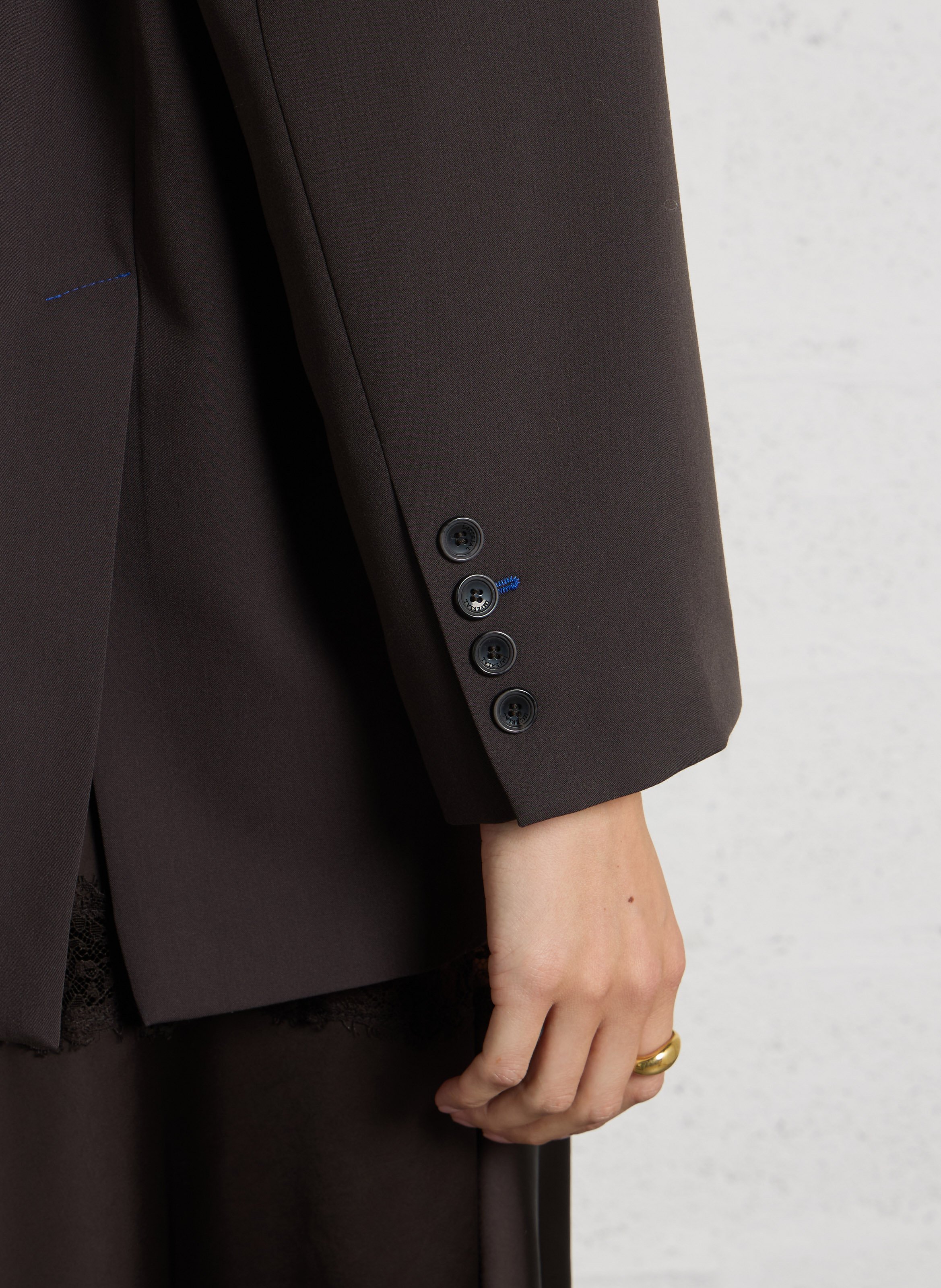 Oversized Solid Blazer IMPERIAL Brown
