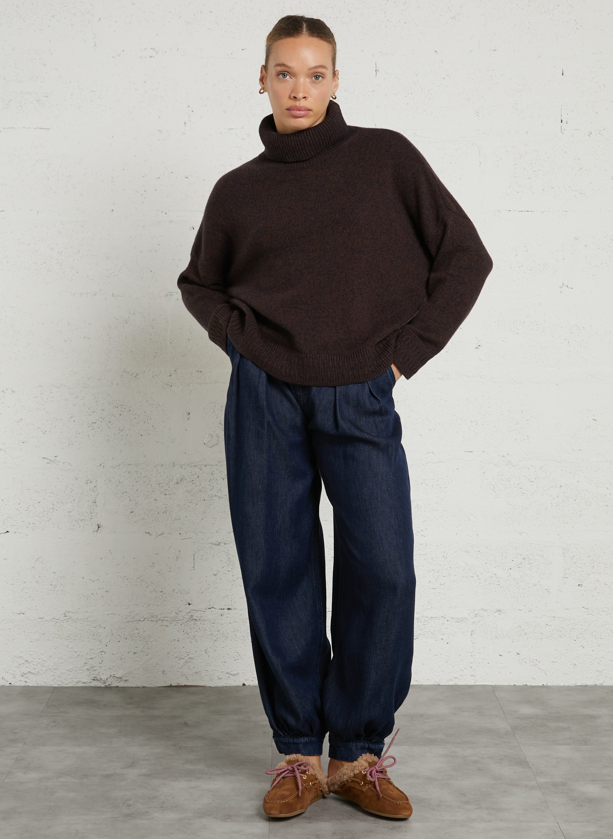 Wijde jeans met hoge taille THE NEW SOCIETY Blauw