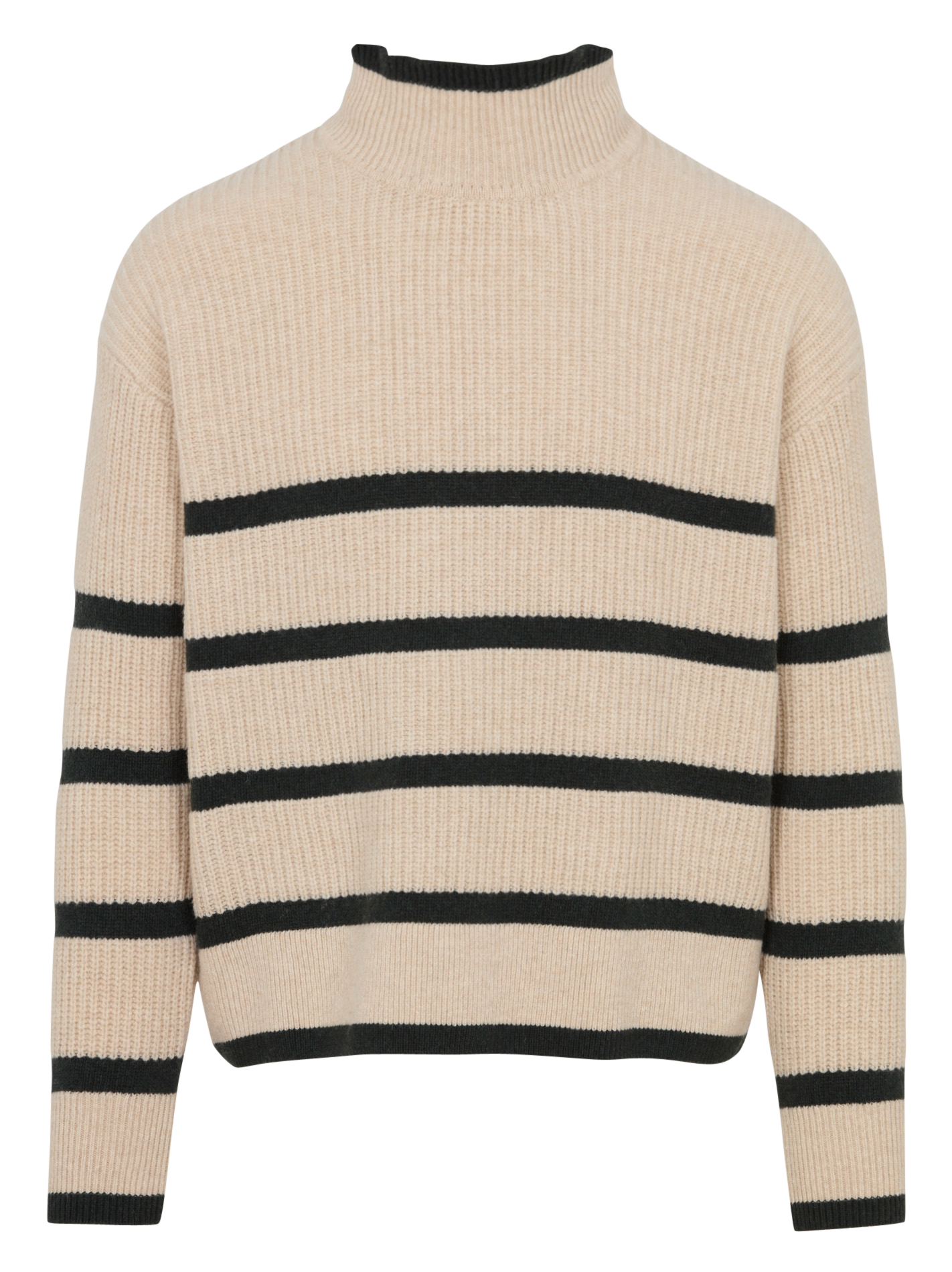 Maglione ampio a righe in misto lana ARMOR LUX Beige