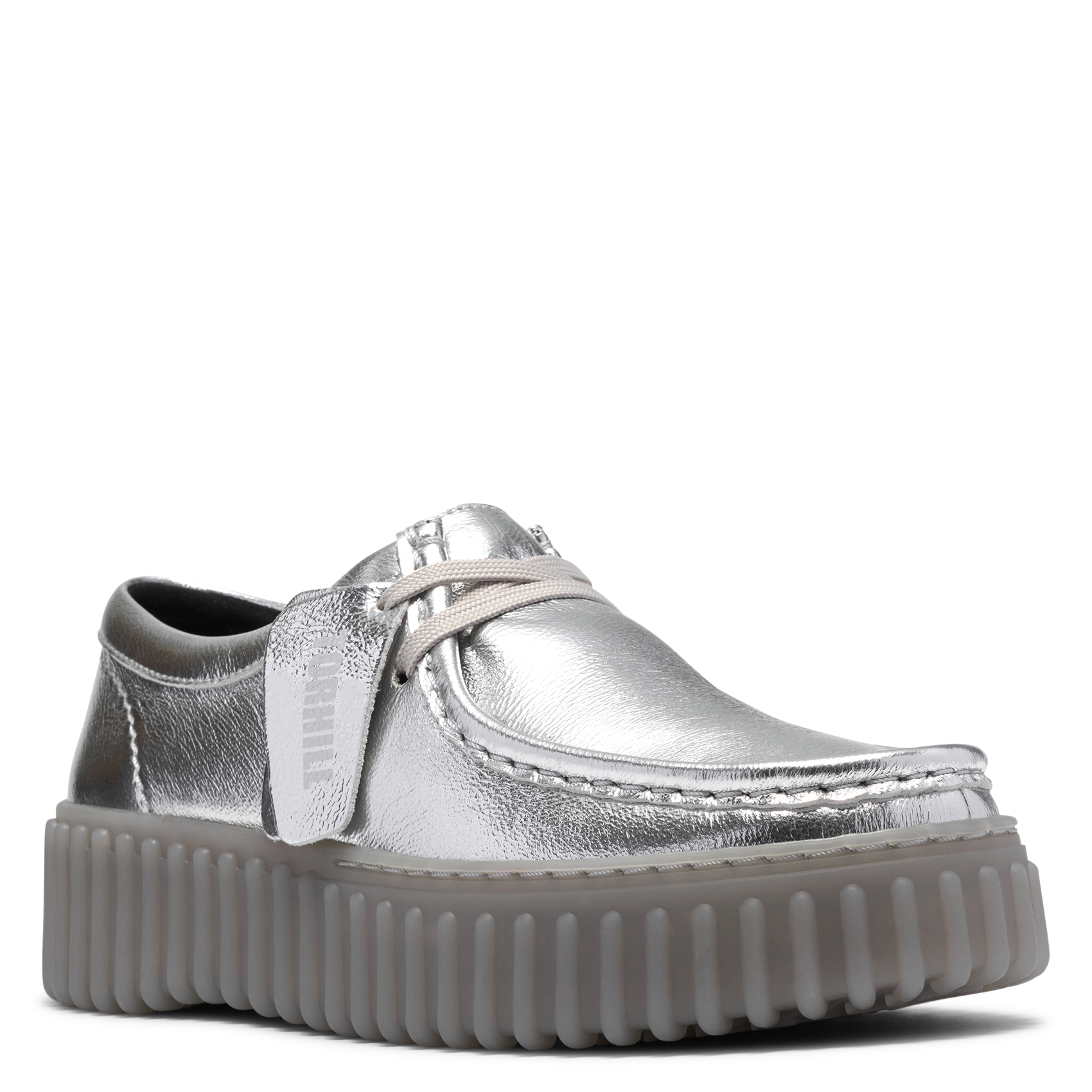 Metallic-Lederstiefel CLARKS Silber