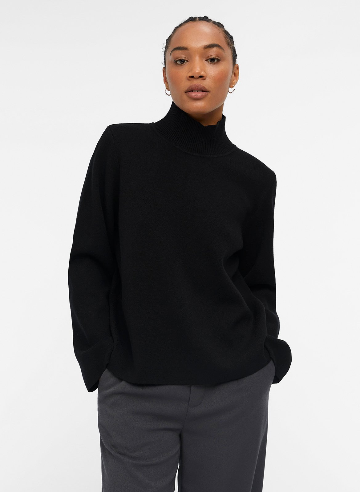 Pull droit col montant VILA Noir