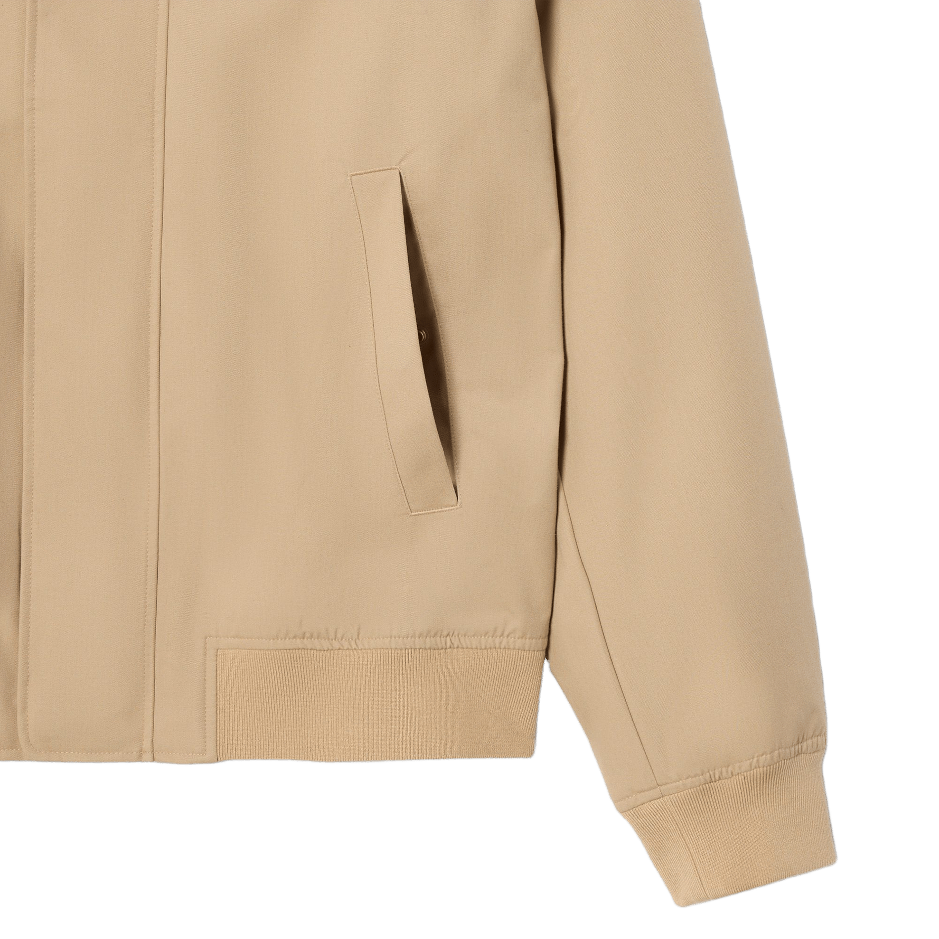 Straight Fit Water-Repellent High Collar Jacket LACOSTE Beige