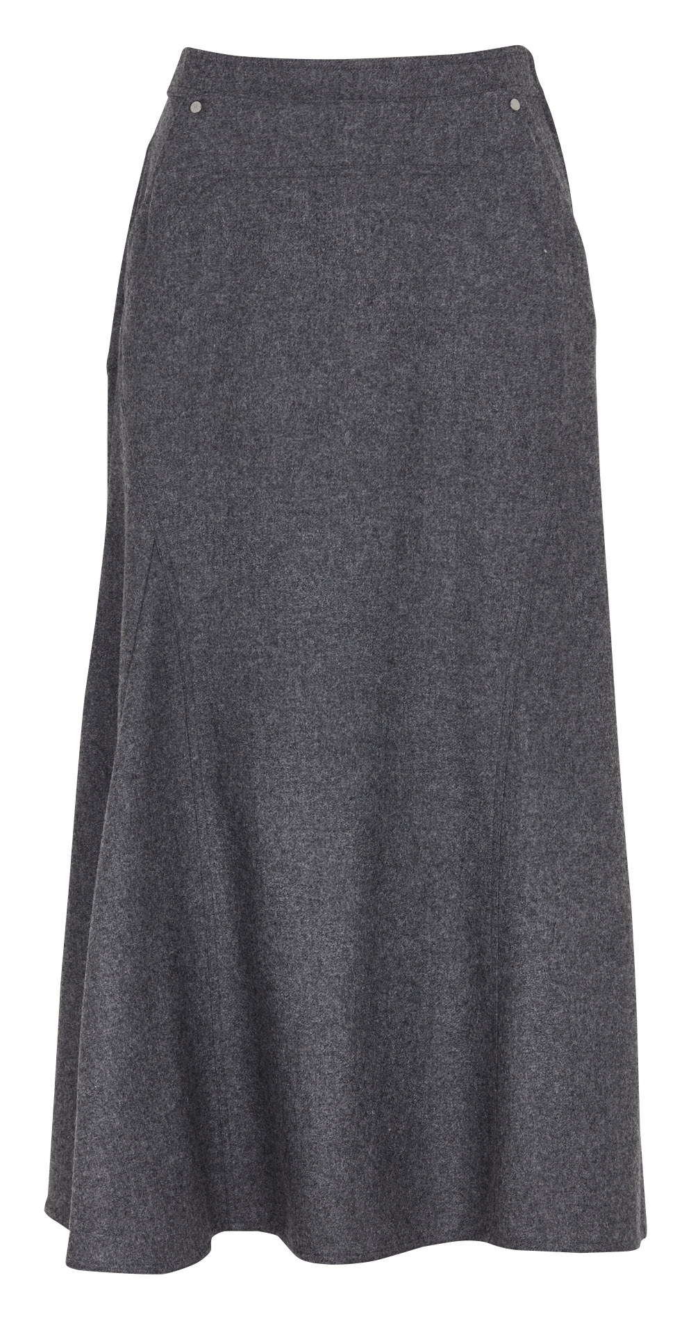 Asymmetric long skirt in wool blend BERENICE Grey