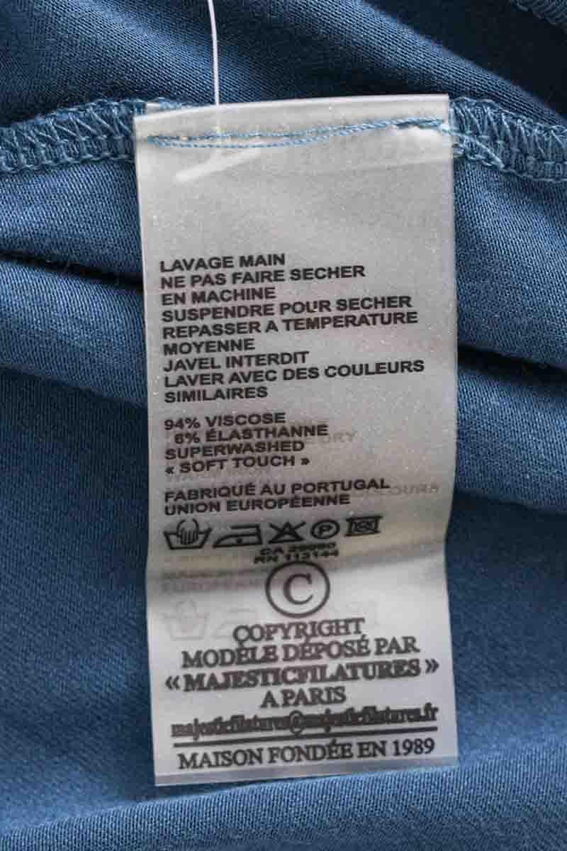 T-shirt MAJESTIC FILATURES - SECONDE MAIN Blue