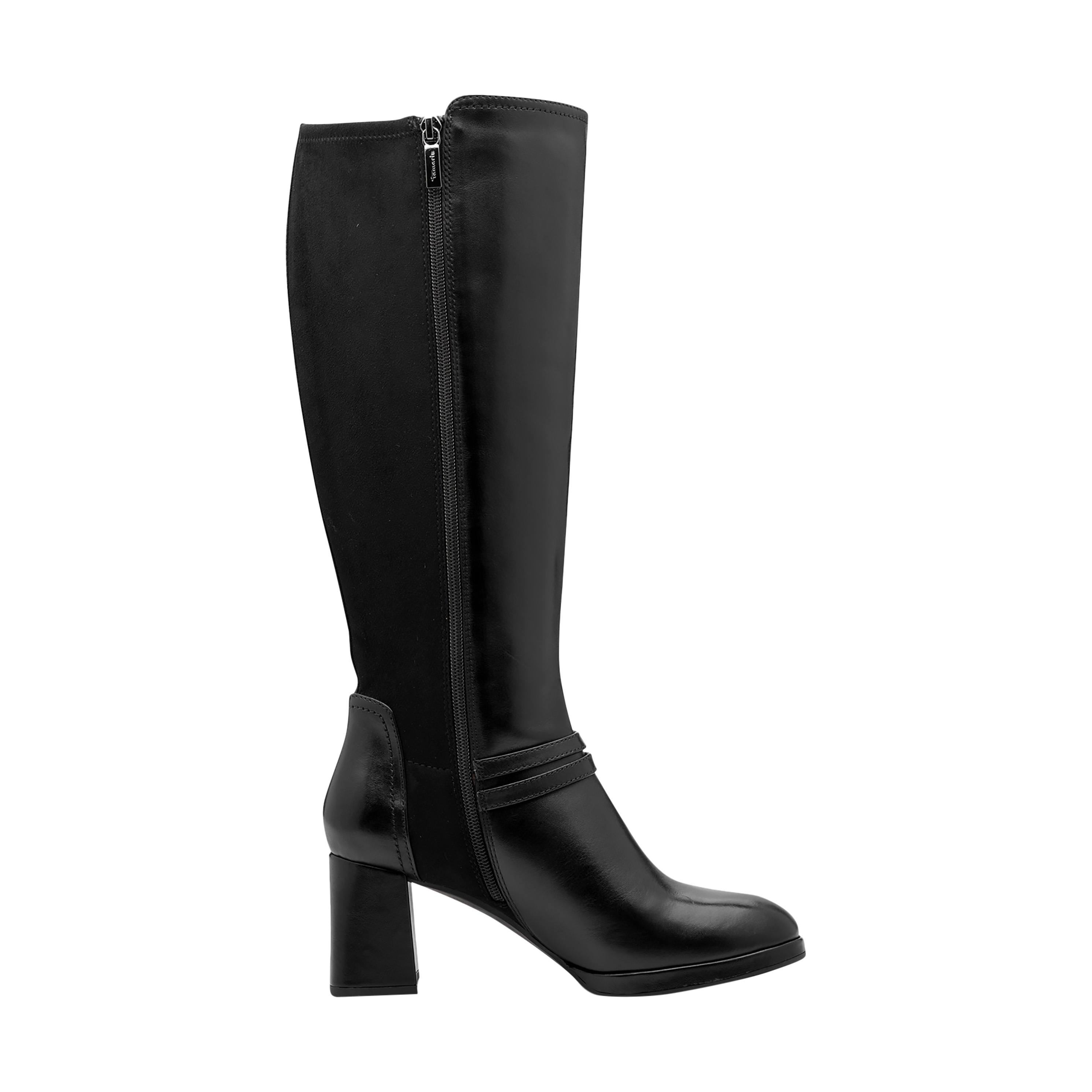 Comfort leather boots TAMARIS Black