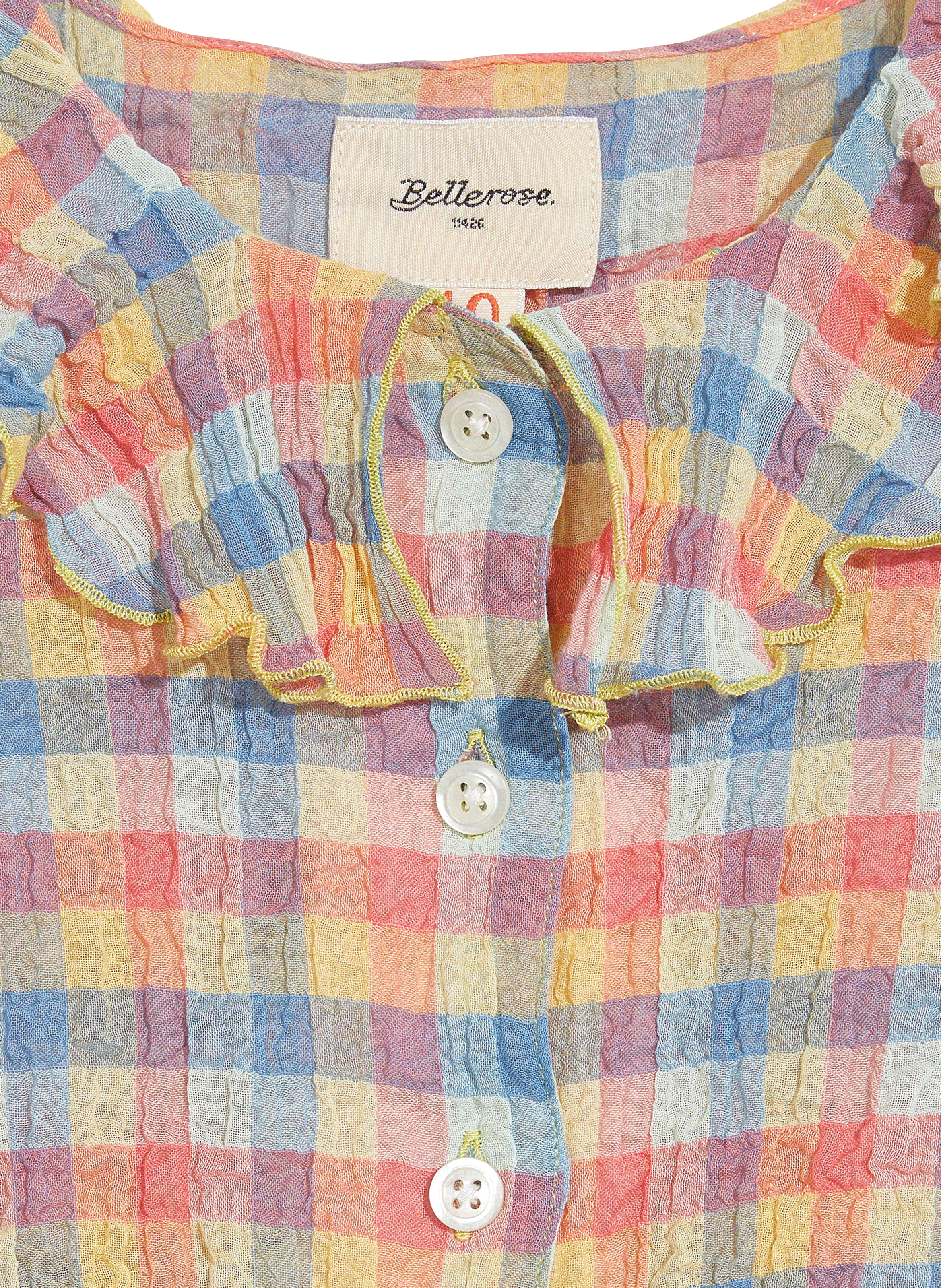 Cotton voile top with Peter Pan collar BELLEROSE Green