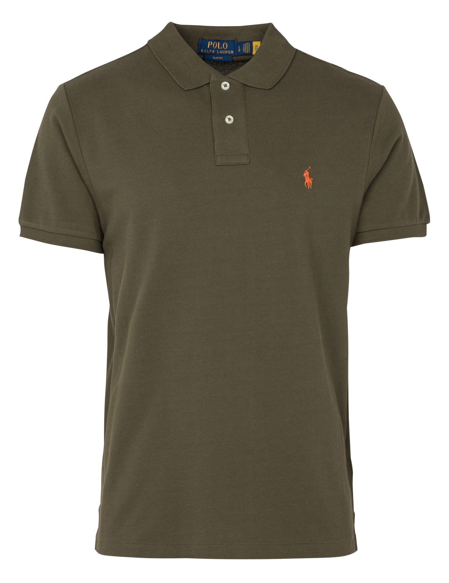 Slim-fit cotton piqué polo shirt POLO RALPH LAUREN Khaki