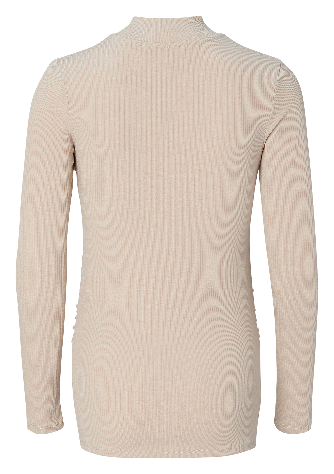 Schwangerschafts-T-Shirt mit Stehkragen Beige