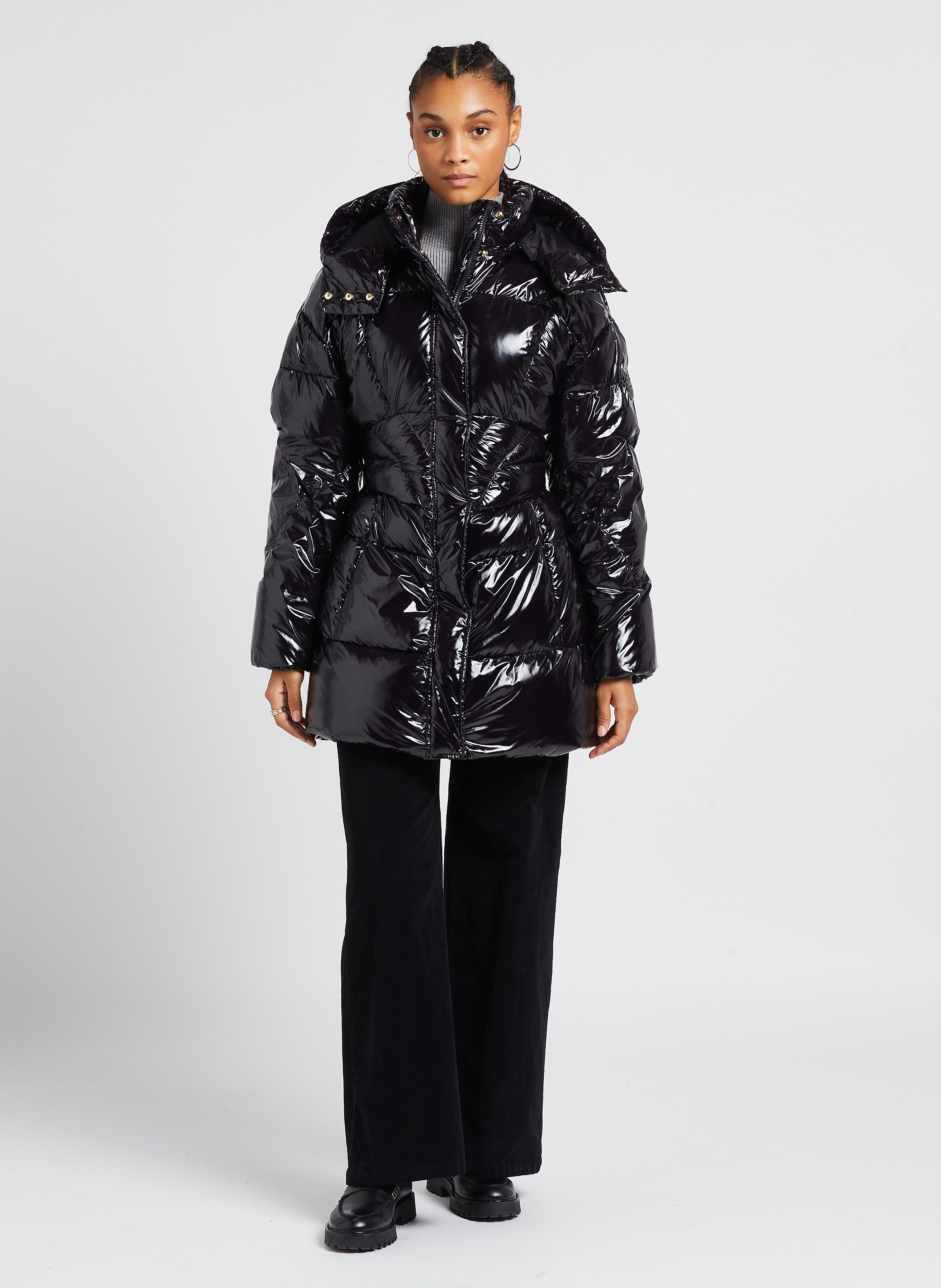 Pinko coat store puffer black