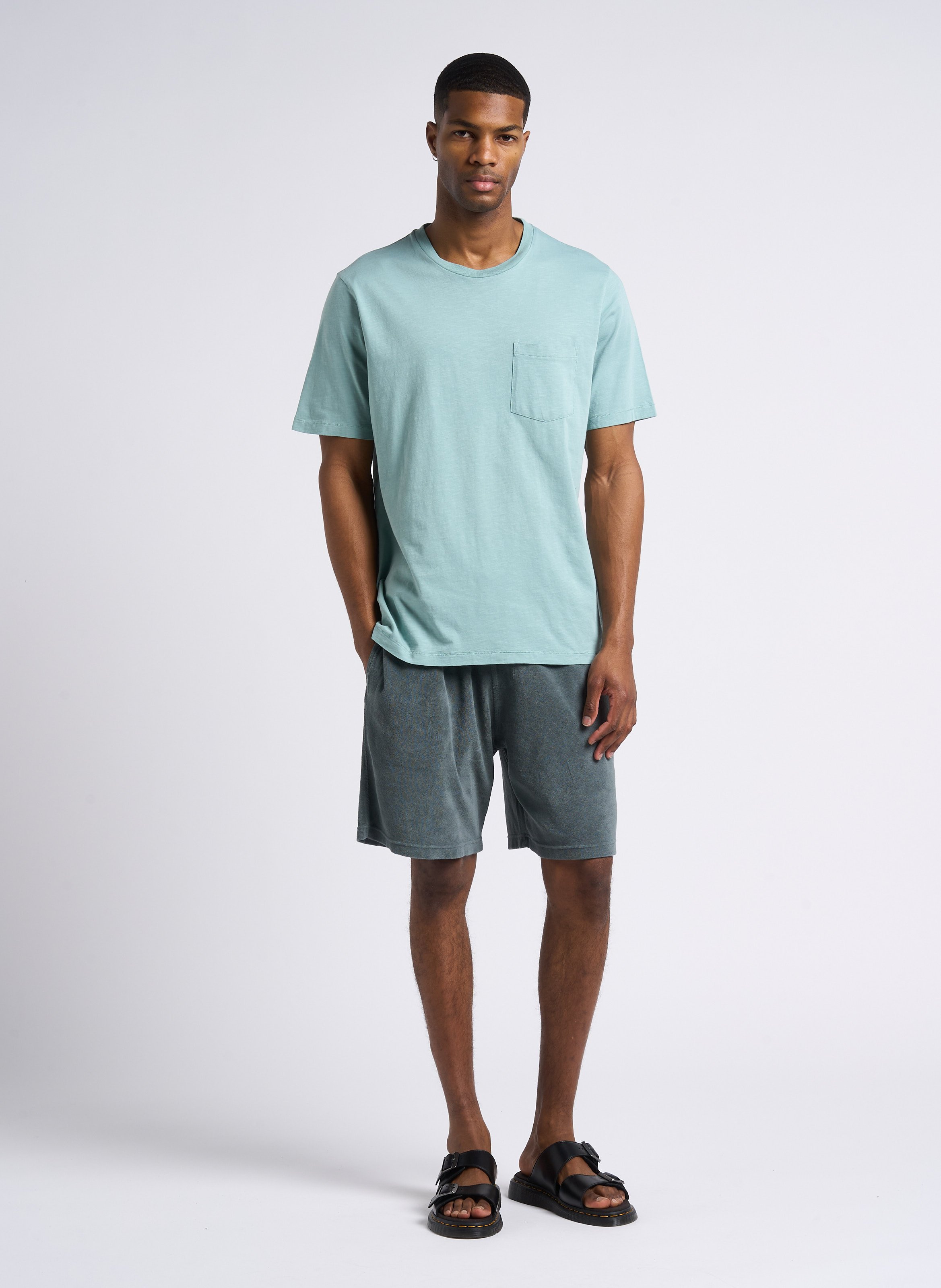 Tee-shirt droit col rond en coton HARTFORD Vert