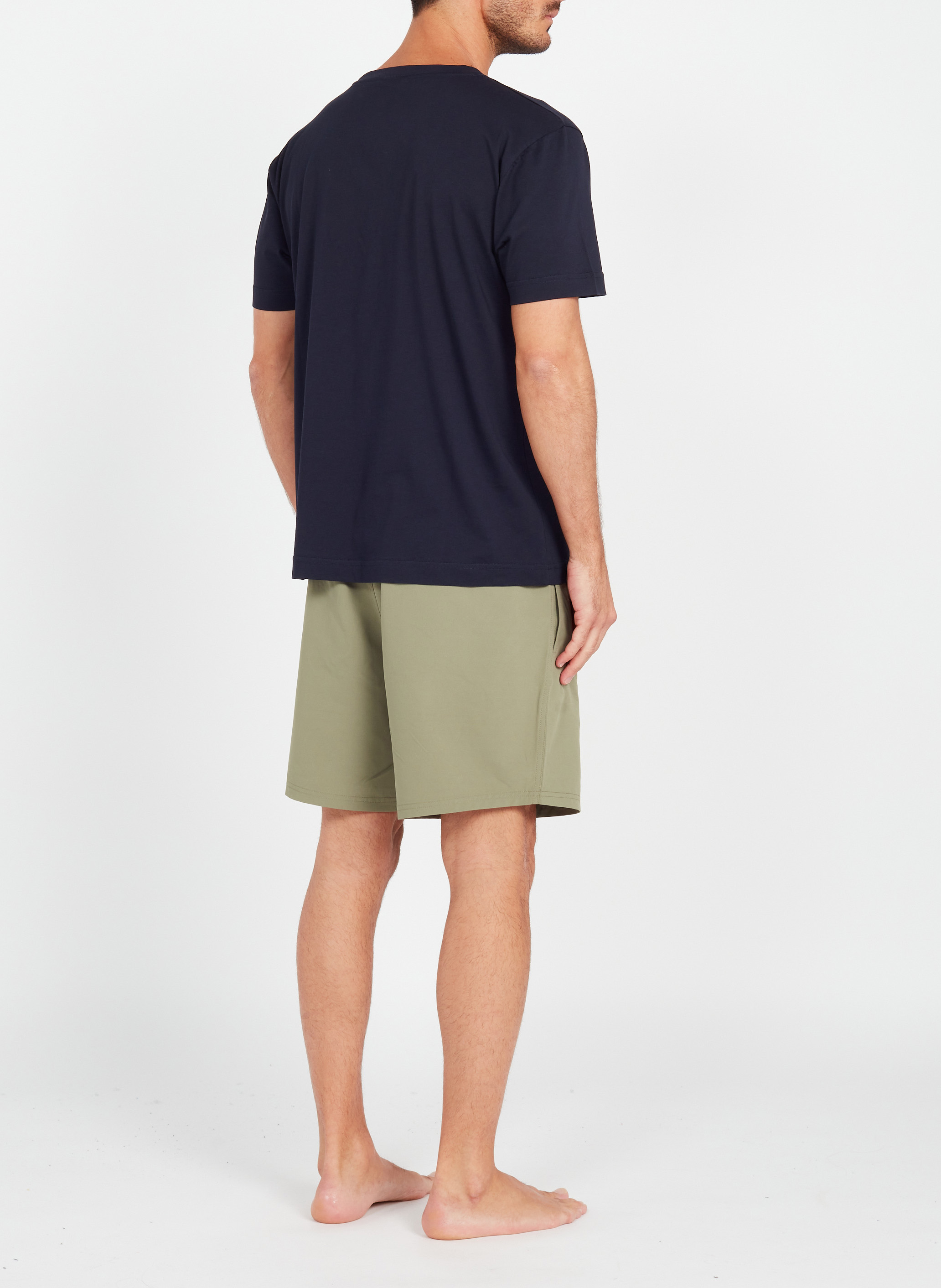 Rundhals-T-Shirt aus Baumwolle, Regular Fit AU PRINTEMPS PARIS Blau