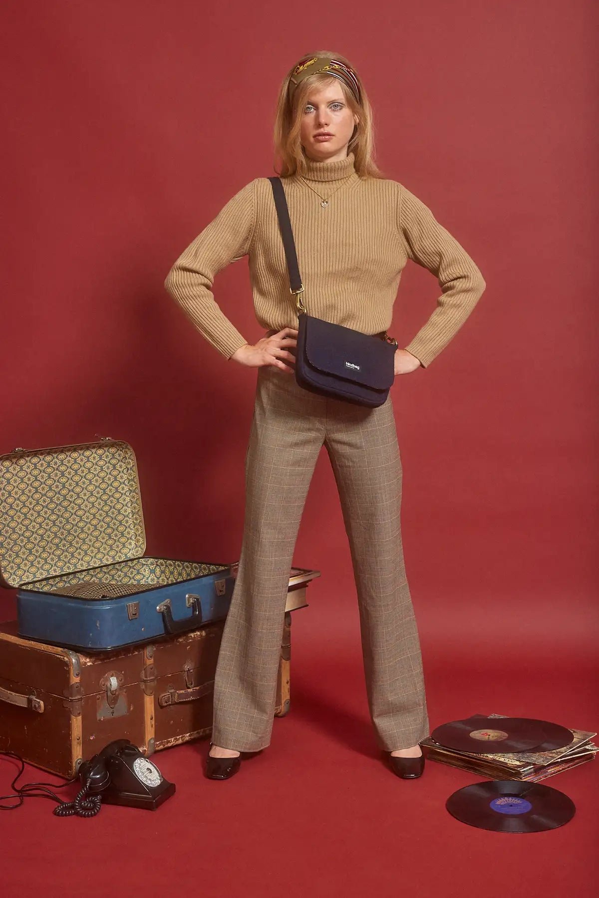 Cotton handbag HINDBAG Blue