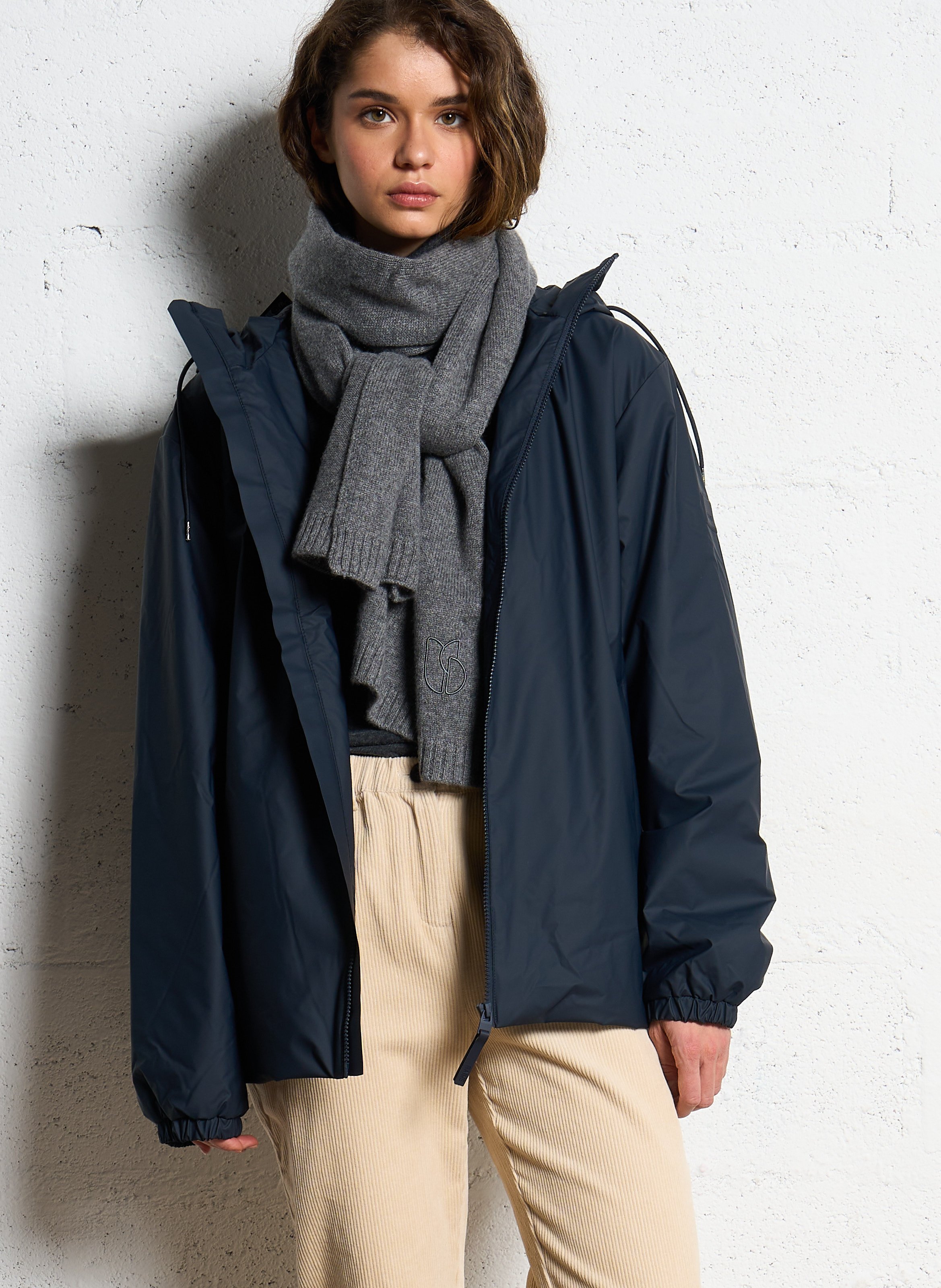 Imperméable droit col montant à capuche RAINS