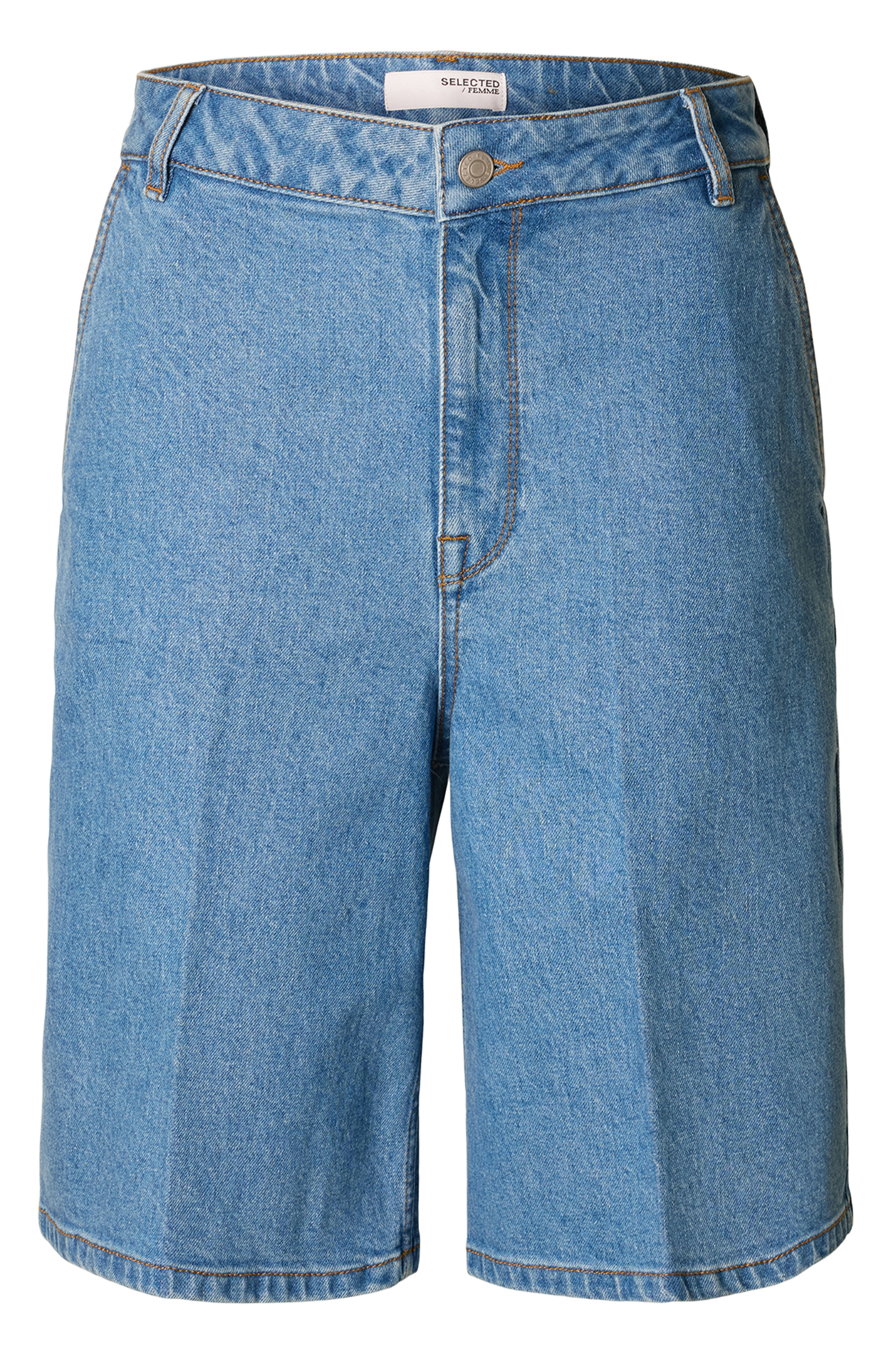 Short long ample en jean SELECTED Bleu