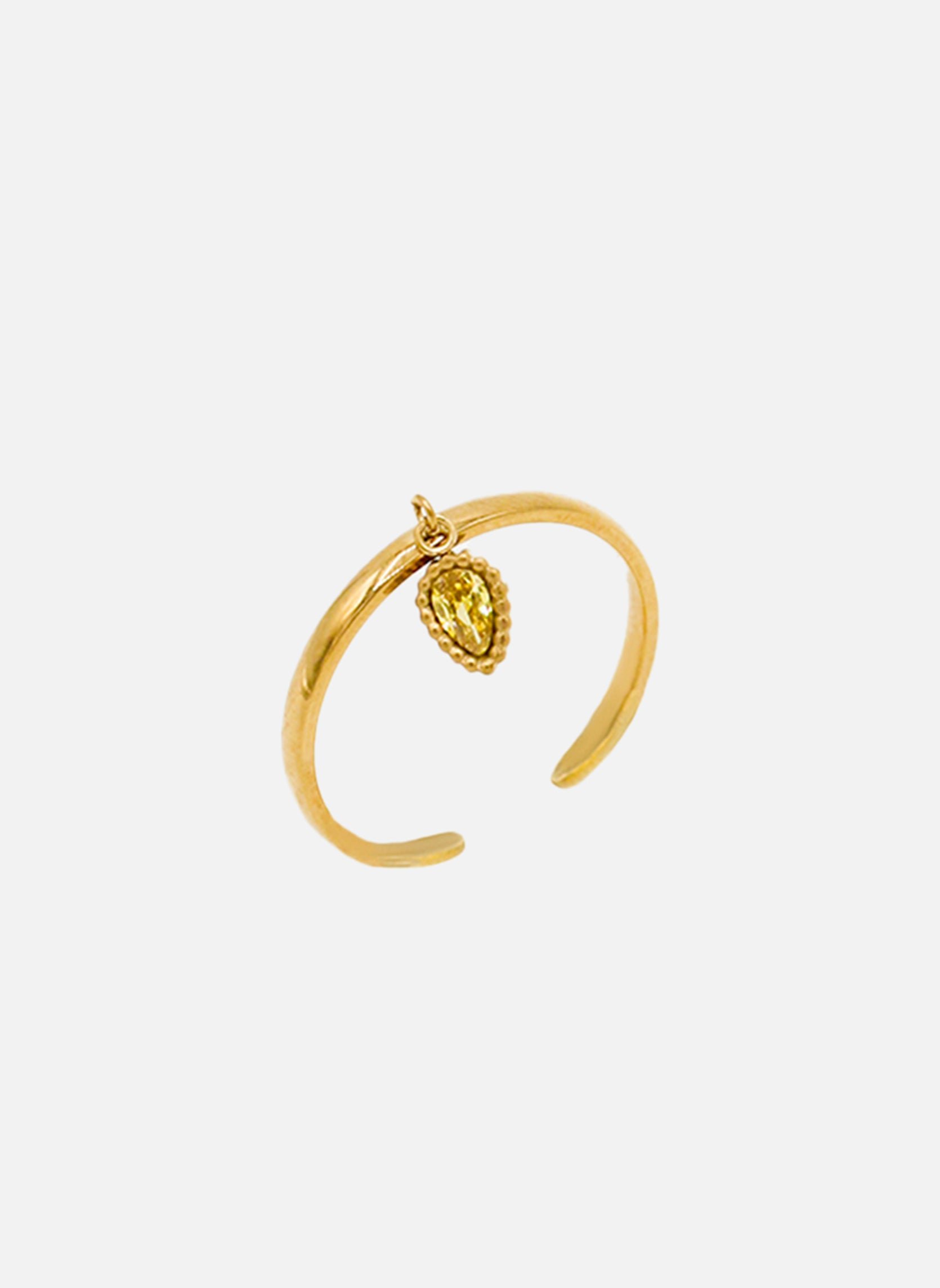Fine Divya Drop Ring AEC Paris Yellow