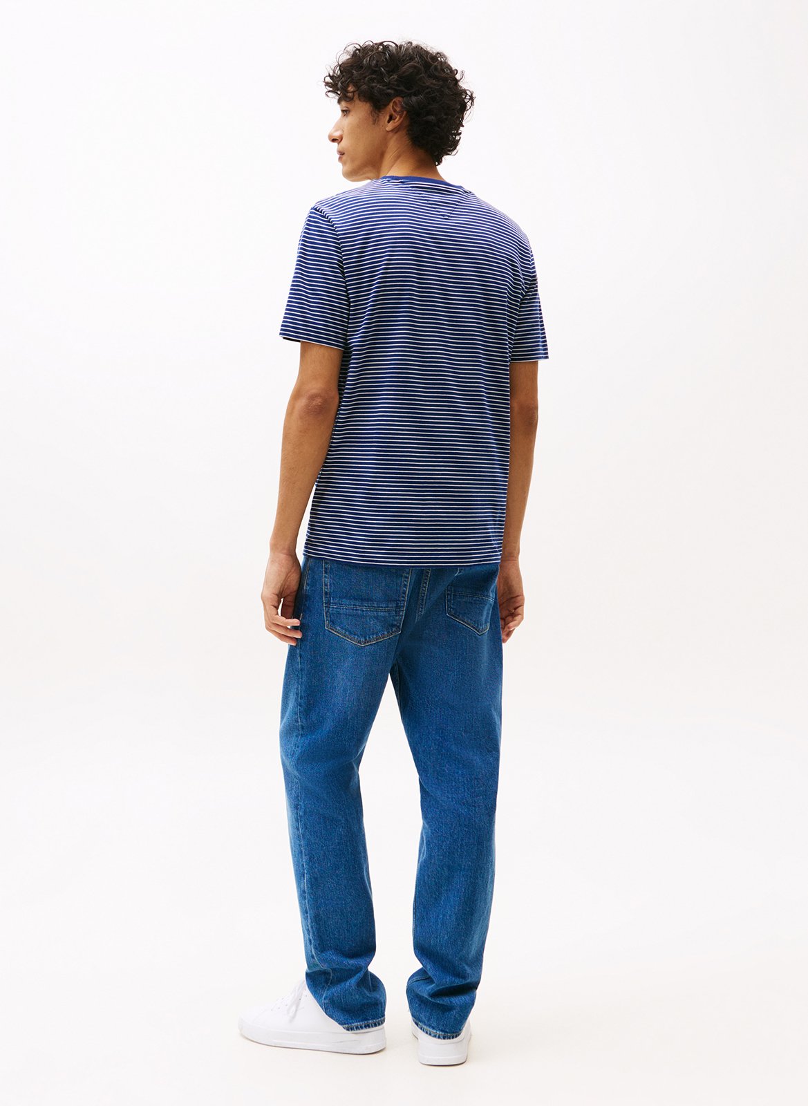 Tee-shirt à col rond en coton TOMMY HILFIGER Bleu