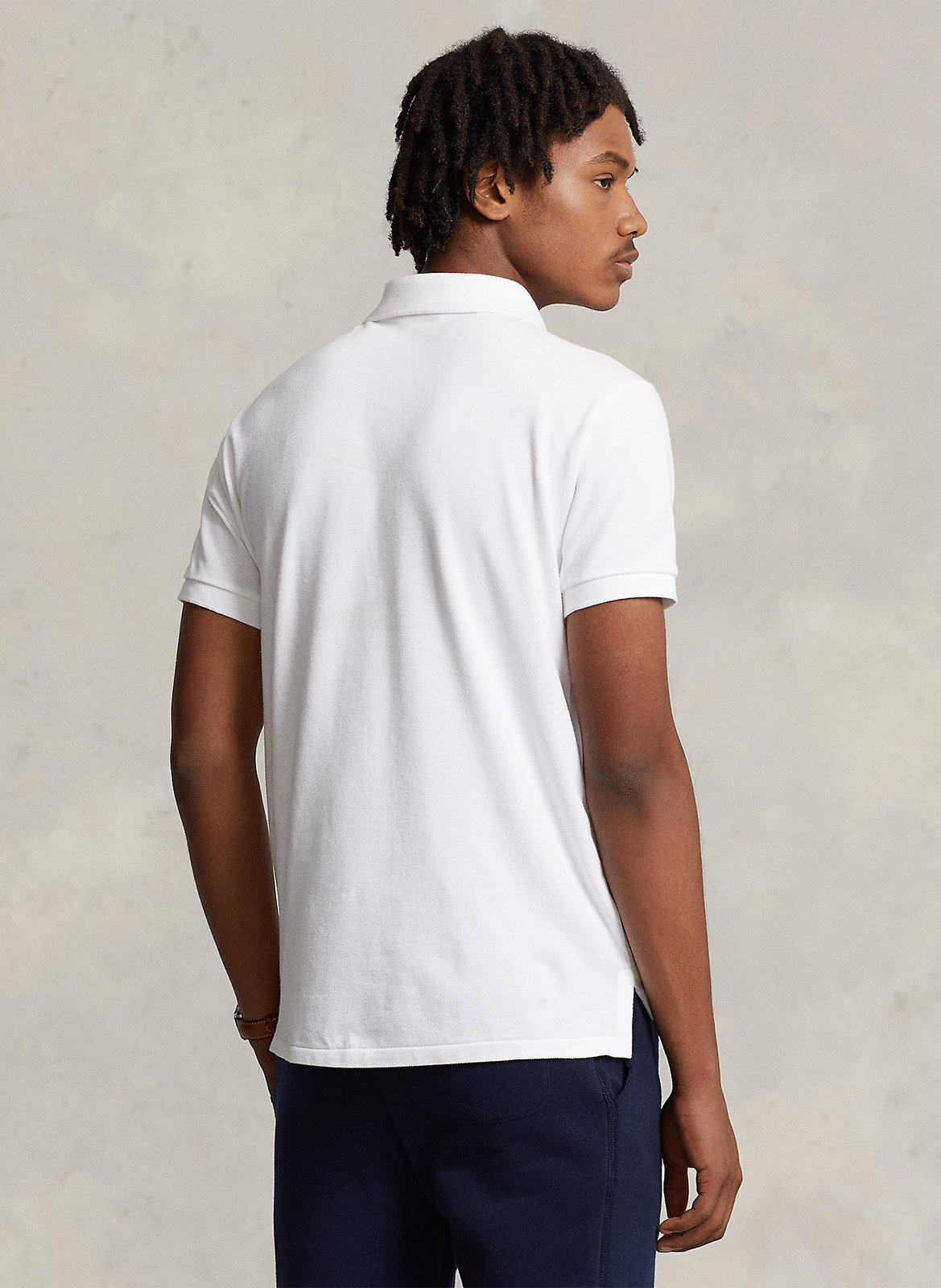 Short-sleeved slim-fit polo shirt POLO RALPH LAUREN White