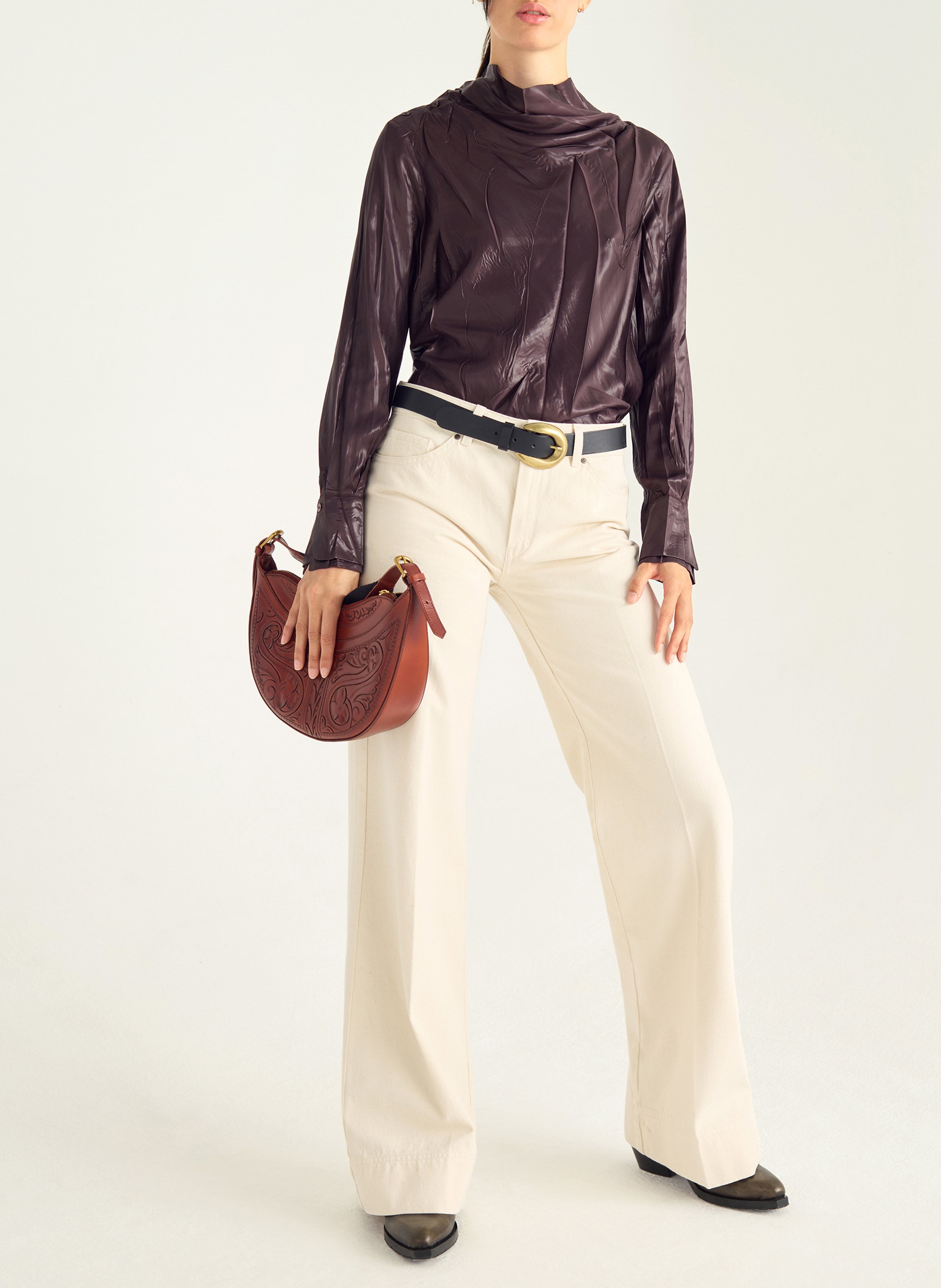 Turtleneck top COTELAC Purple